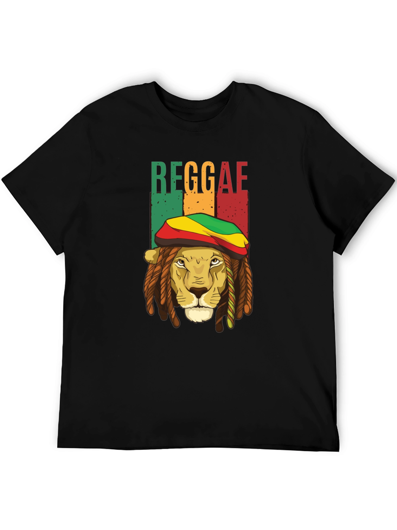 Reggae Lion Graphic T-Shirt - Cool Rasta Design