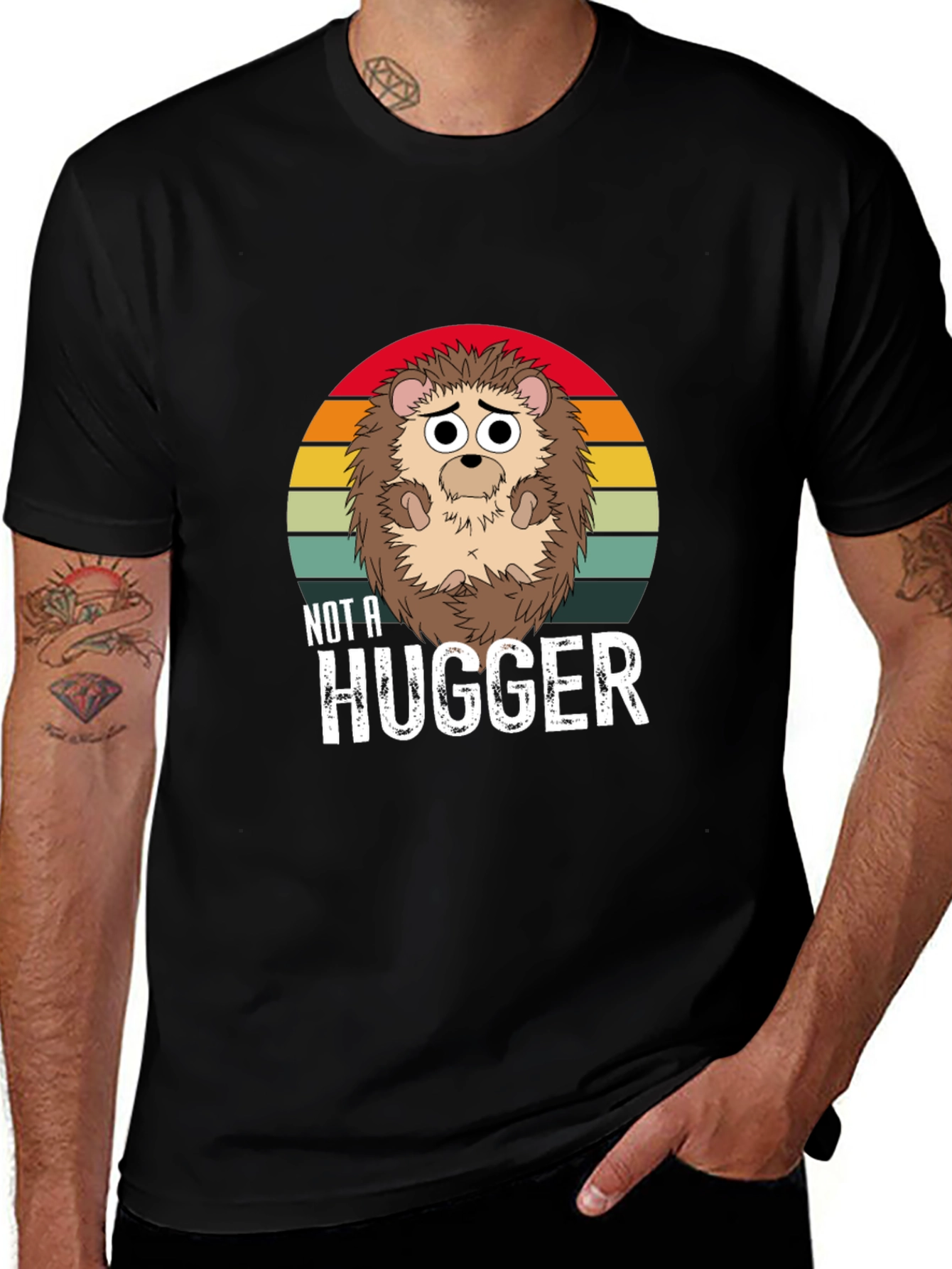 Not a Hugger Hedgehog Graphic Tee - Unisex