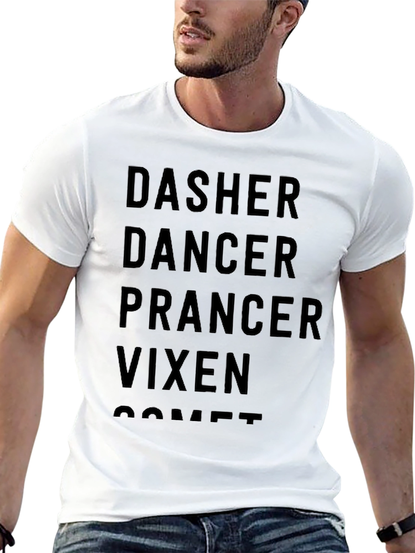 Christmas Reindeer Names T-Shirt