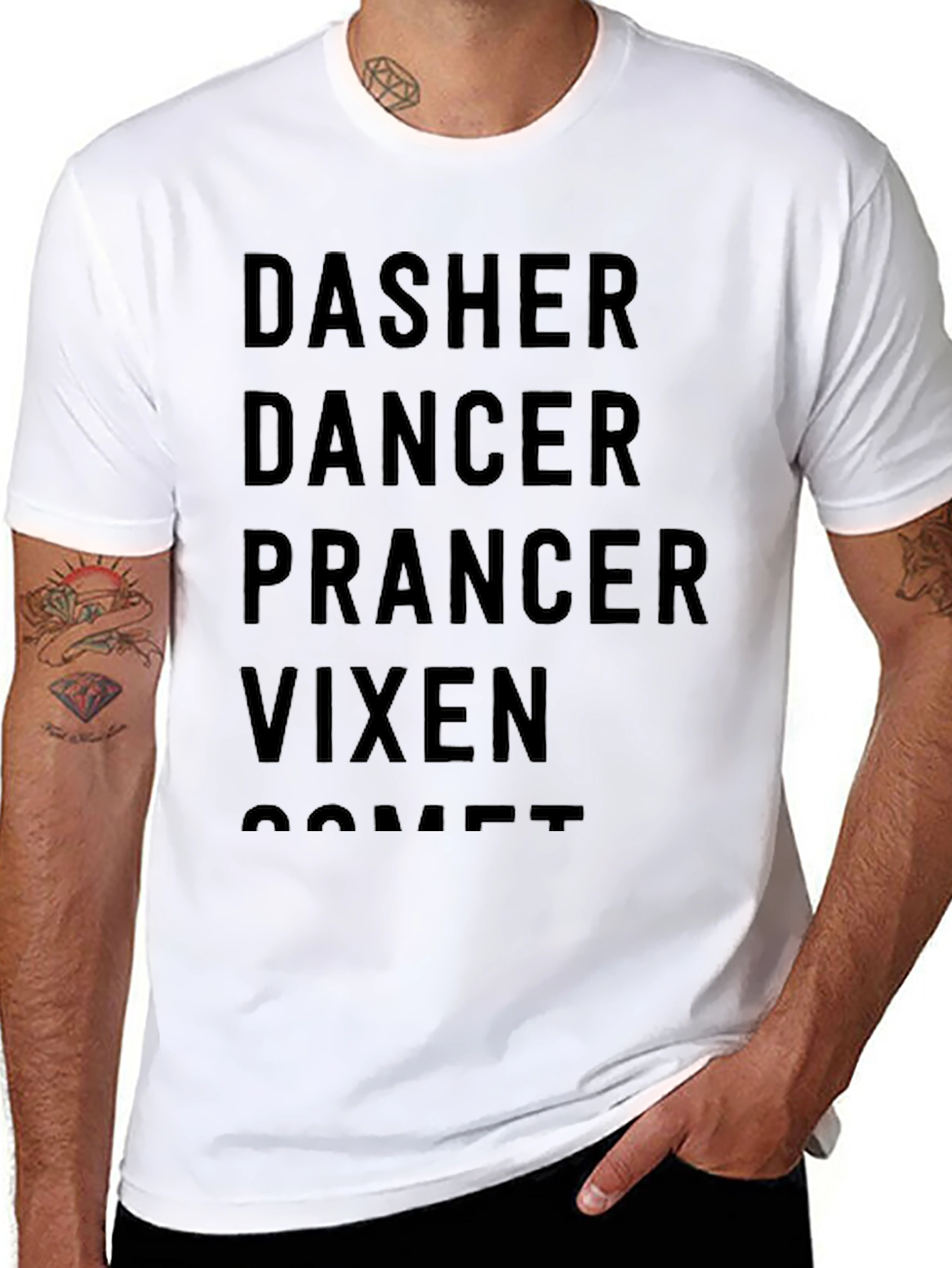 Christmas Reindeer Names T-Shirt