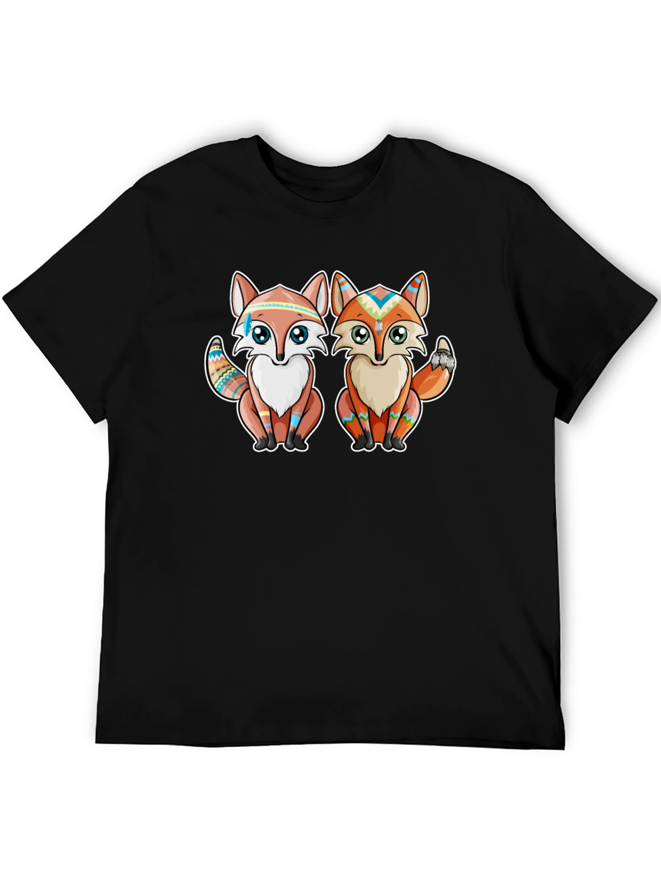 Native Fox T-Shirt - Tribal Design