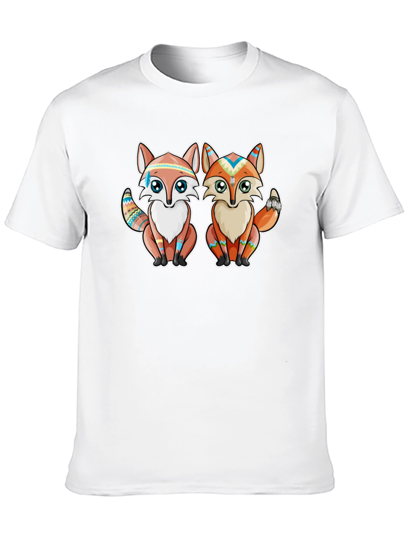 Native Fox T-Shirt - Tribal Design
