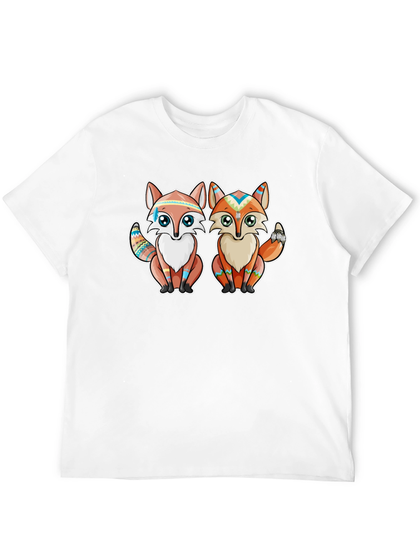 Native Fox T-Shirt - Tribal Design