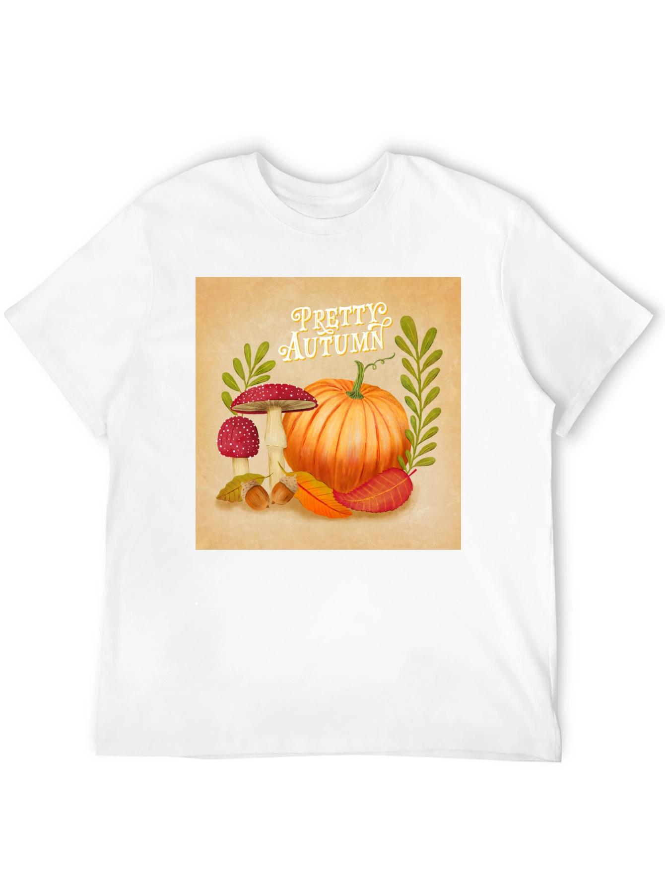 Pretty Autumn T-Shirt - Fall Pumpkin Design