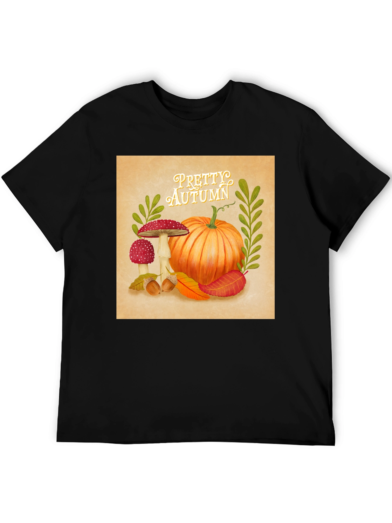 Pretty Autumn T-Shirt - Fall Pumpkin Design
