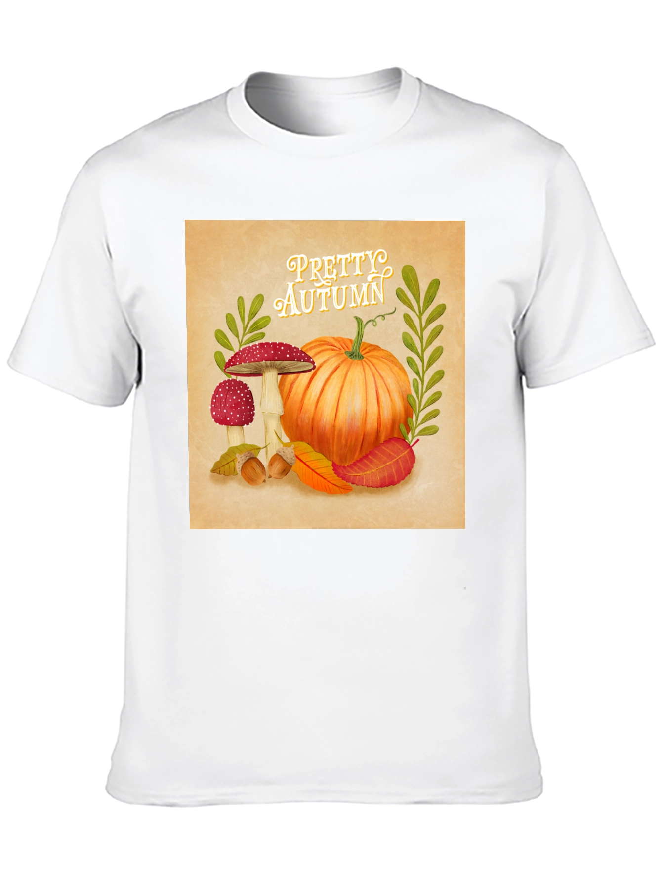 Pretty Autumn T-Shirt - Fall Pumpkin Design
