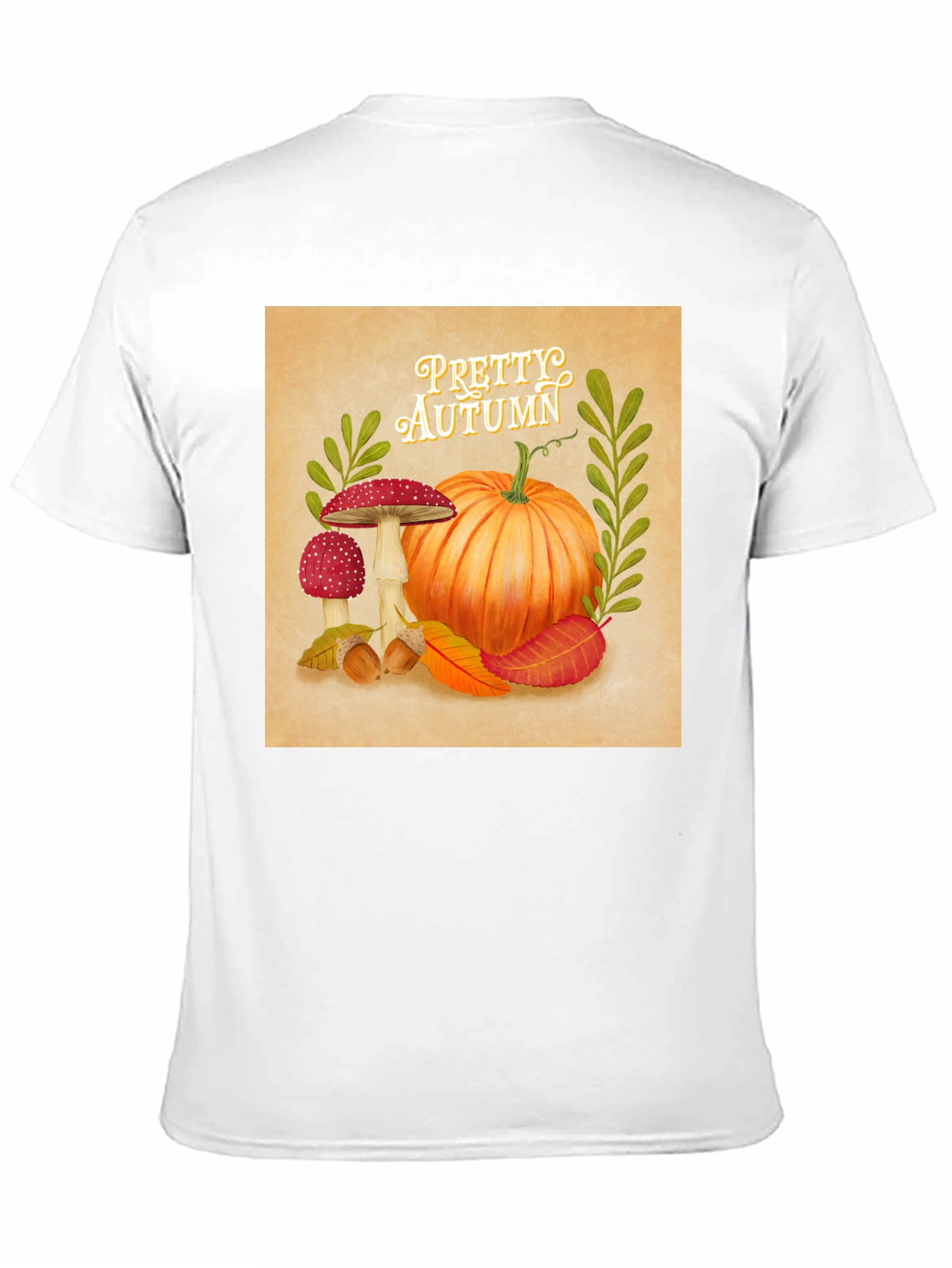 Pretty Autumn T-Shirt - Fall Pumpkin Design