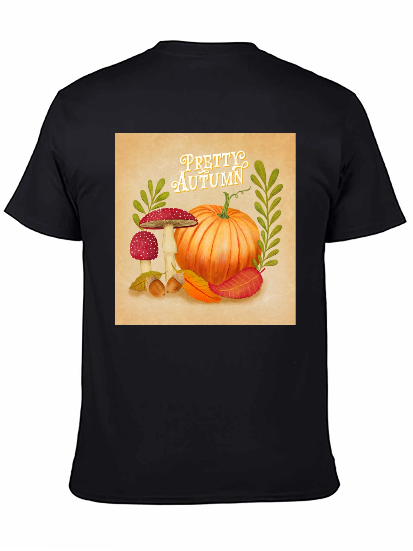 Pretty Autumn T-Shirt - Fall Pumpkin Design