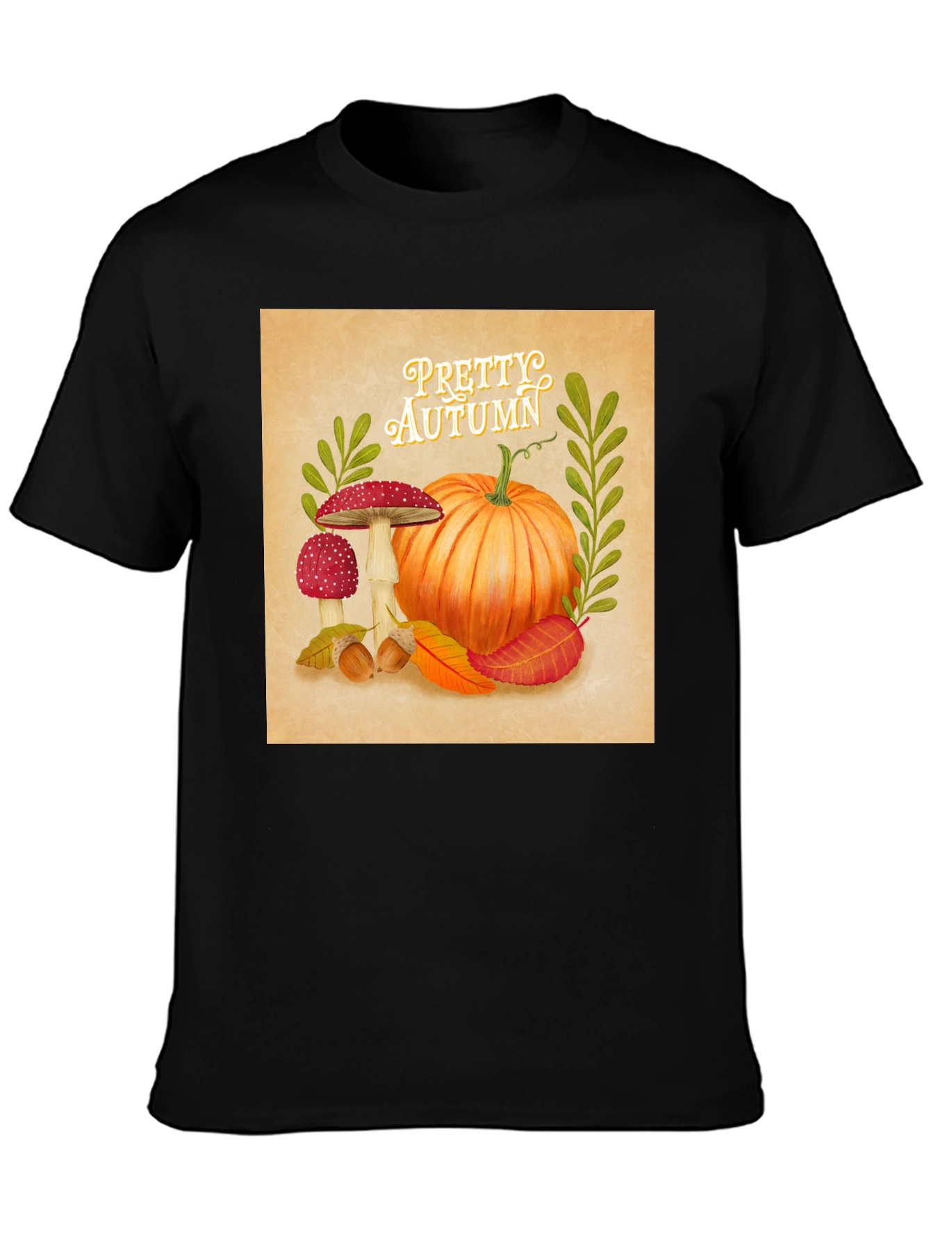 Pretty Autumn T-Shirt - Fall Pumpkin Design