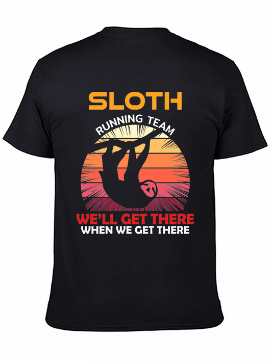 Sloth Running Team T-Shirt - Funny Novelty Tee