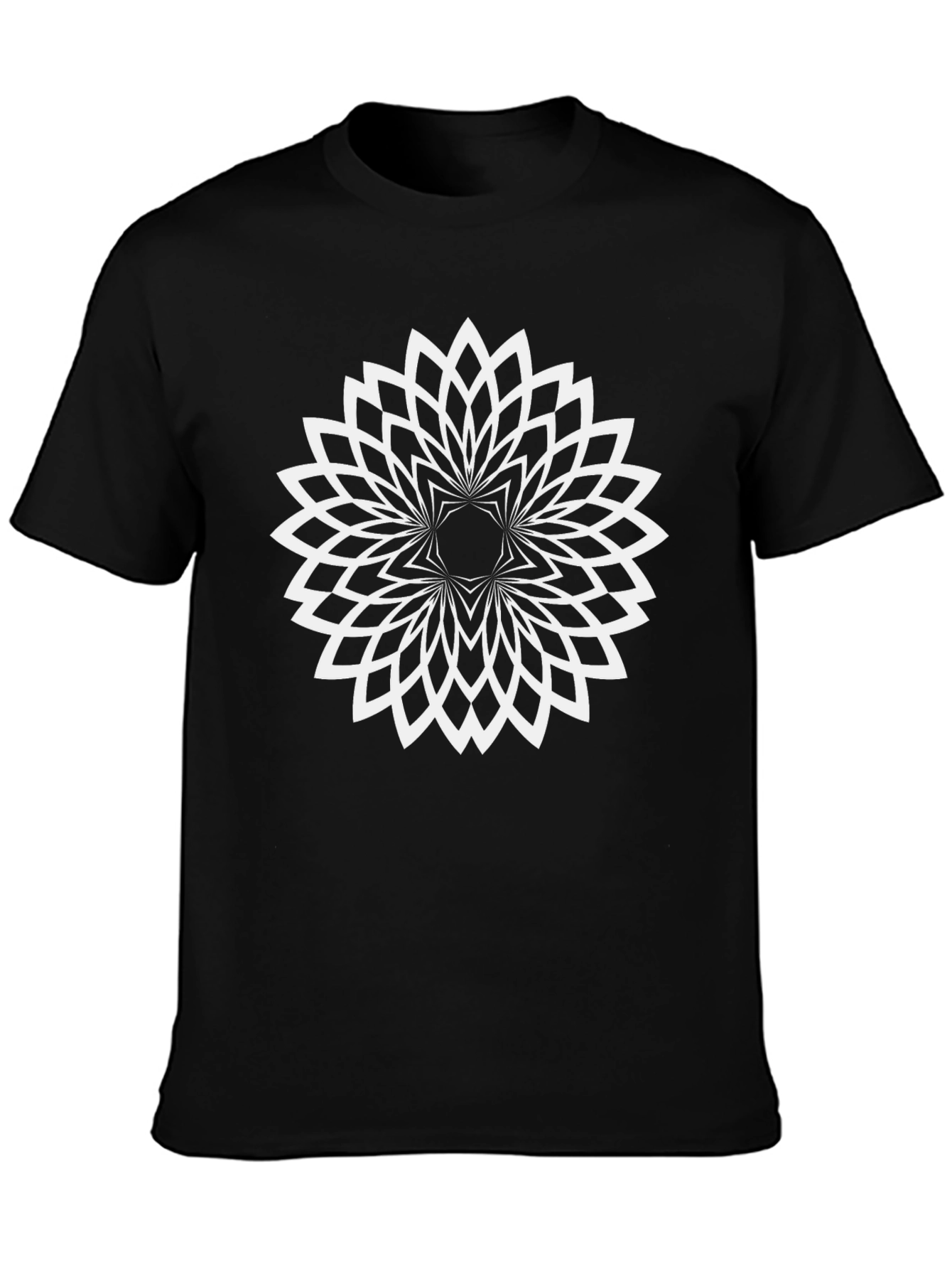 Abstract Geometric Flower Graphic T-Shirt