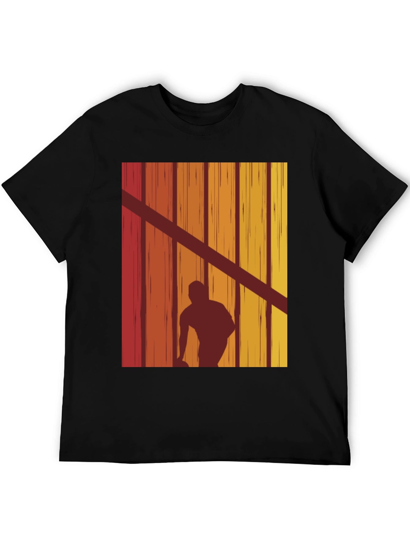 Retro Bowling Silhouette Graphic T-Shirt