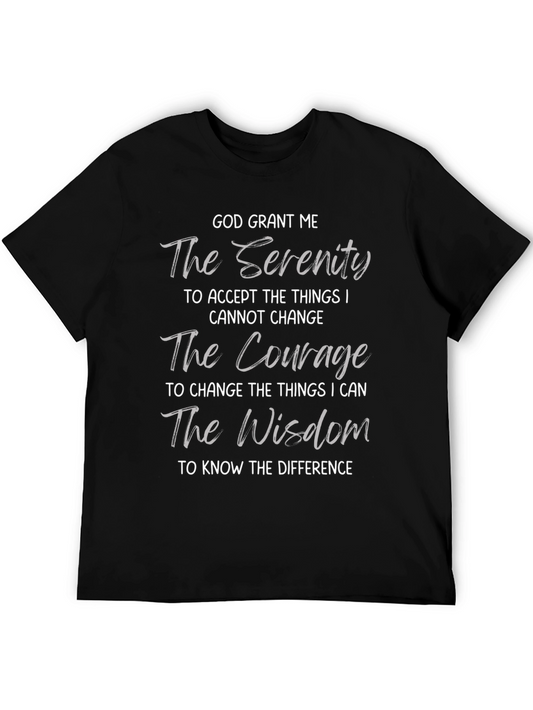 Serenity Prayer Graphic T-Shirt - God Grant Me