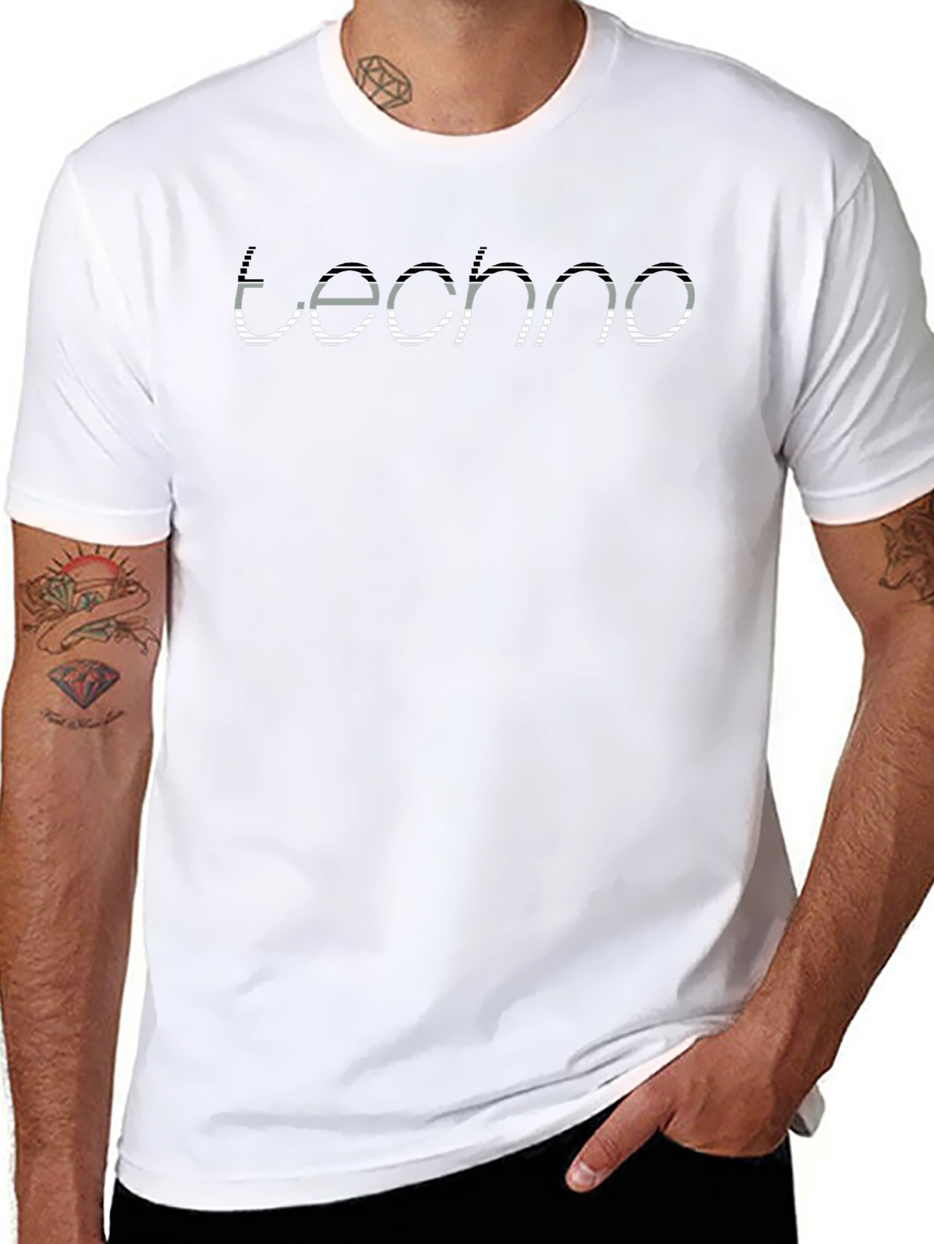 Techno Graphic Tee - Minimalist Music T-Shirt