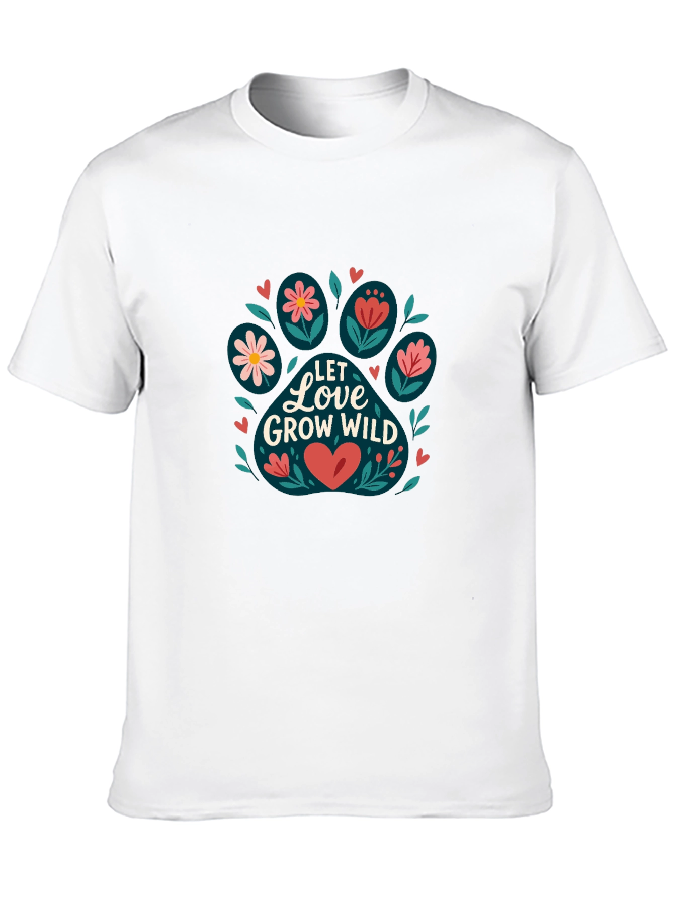 Let Love Grow Wild Black Graphic Tee