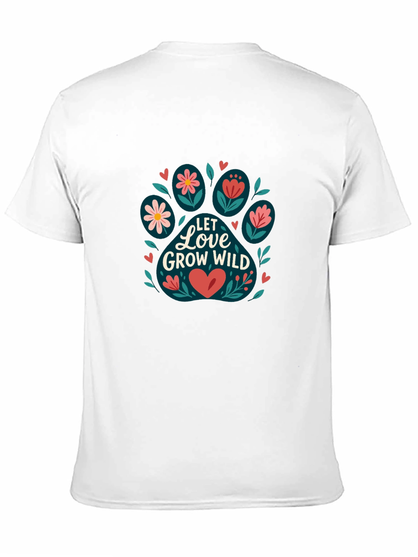Let Love Grow Wild Black Graphic Tee