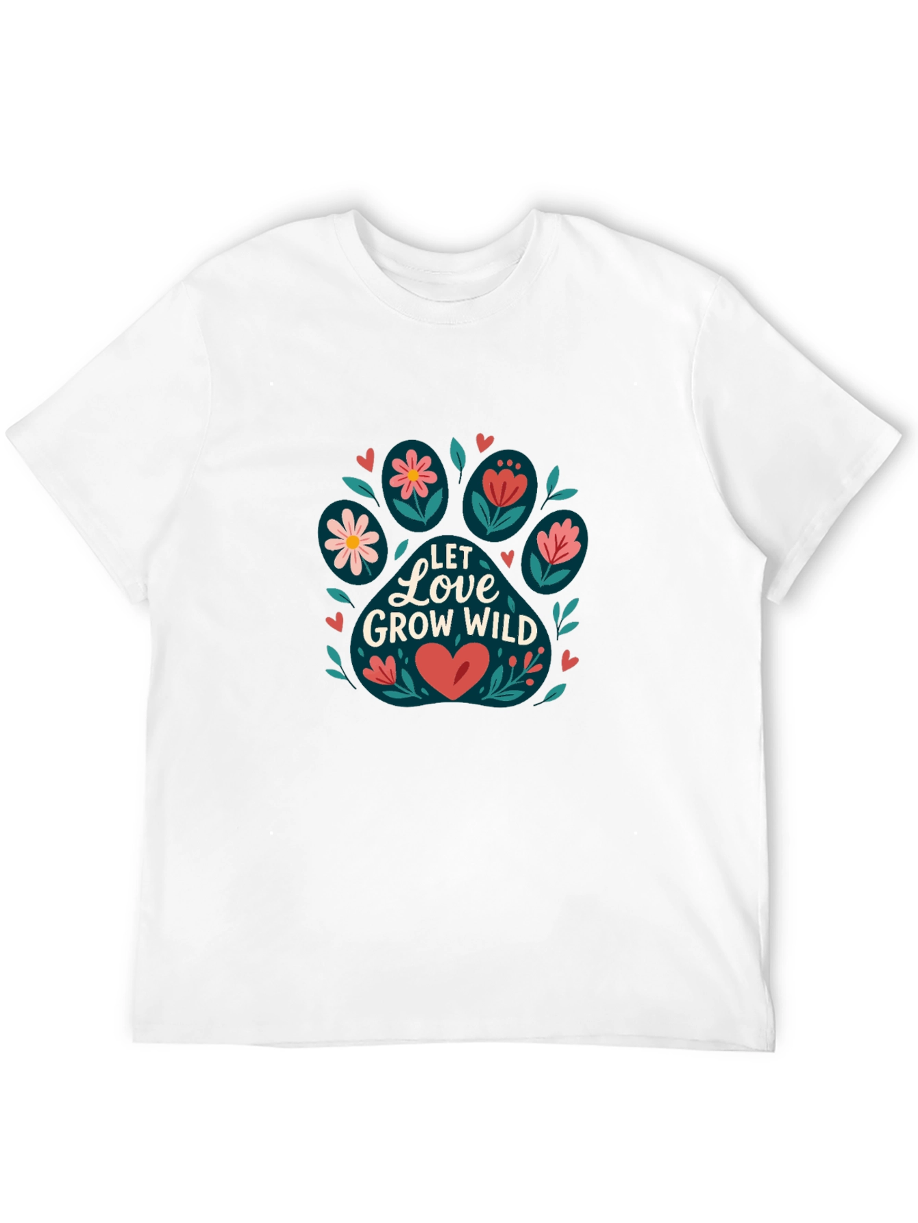 Let Love Grow Wild Black Graphic Tee