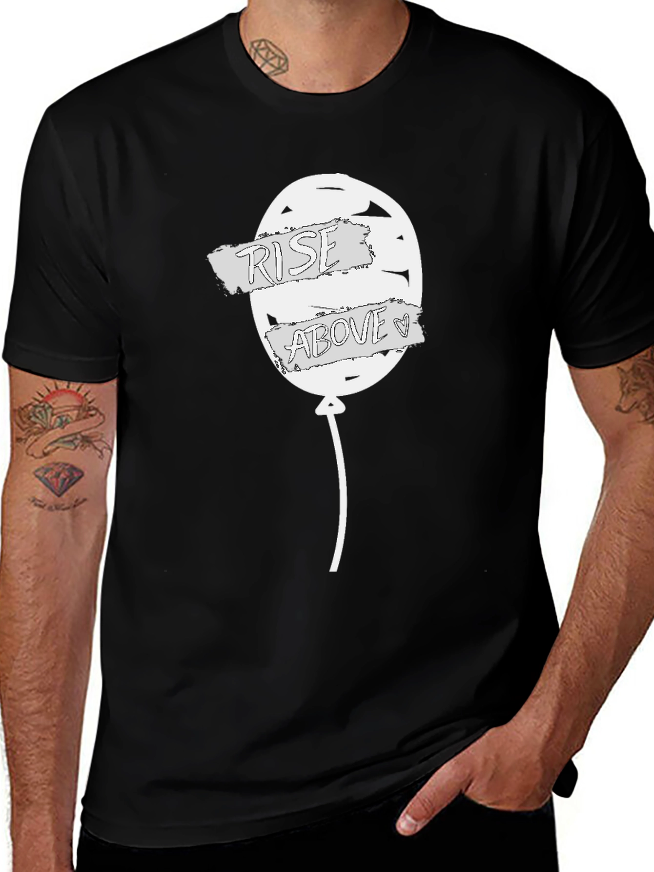 Rise Above Graphic Tee - Black