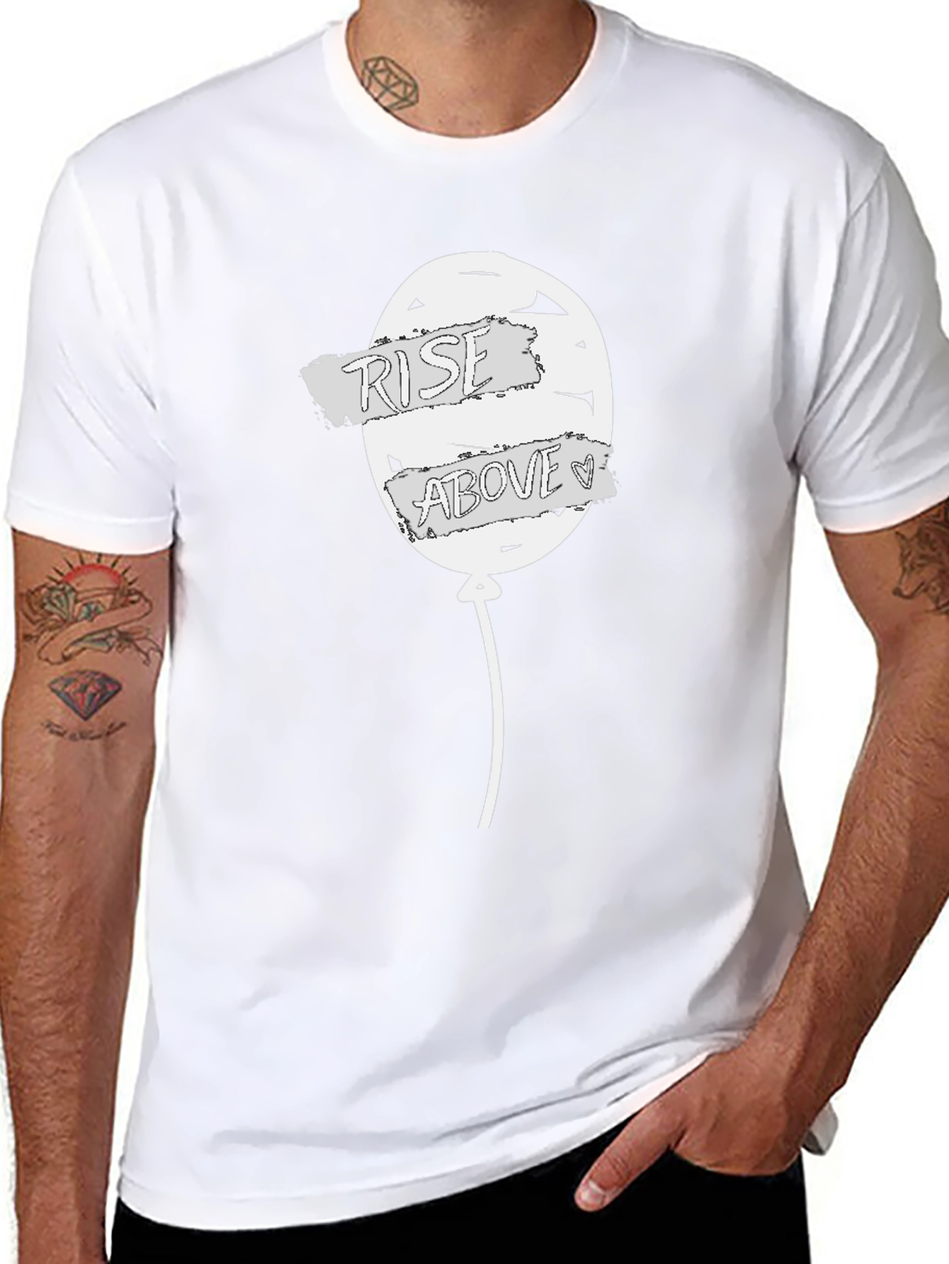 Rise Above Graphic Tee - Black