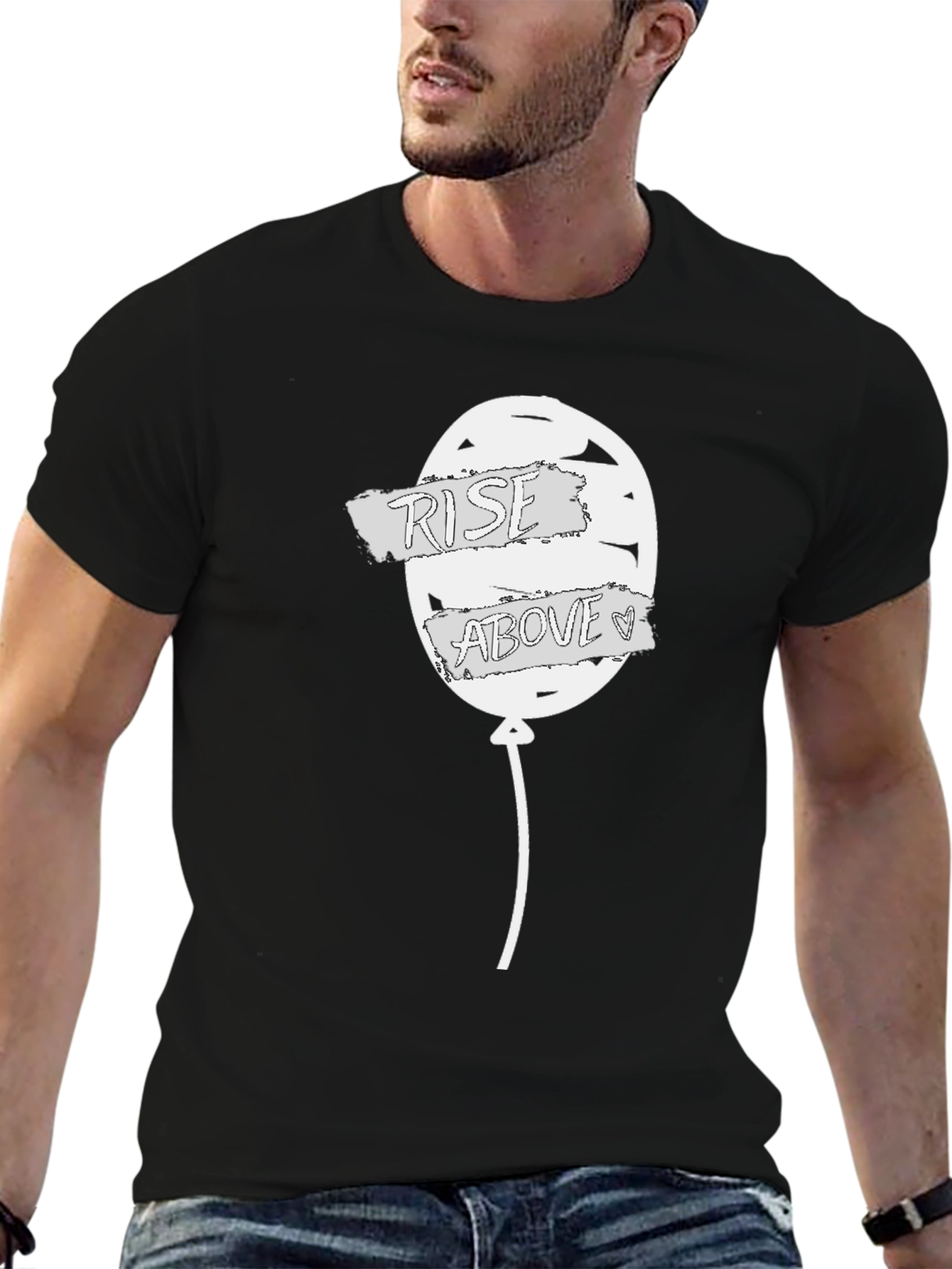 Rise Above Graphic Tee - Black