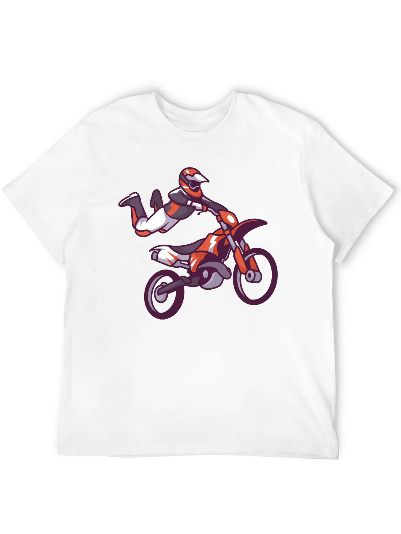 Motocross Stunt Black T-Shirt