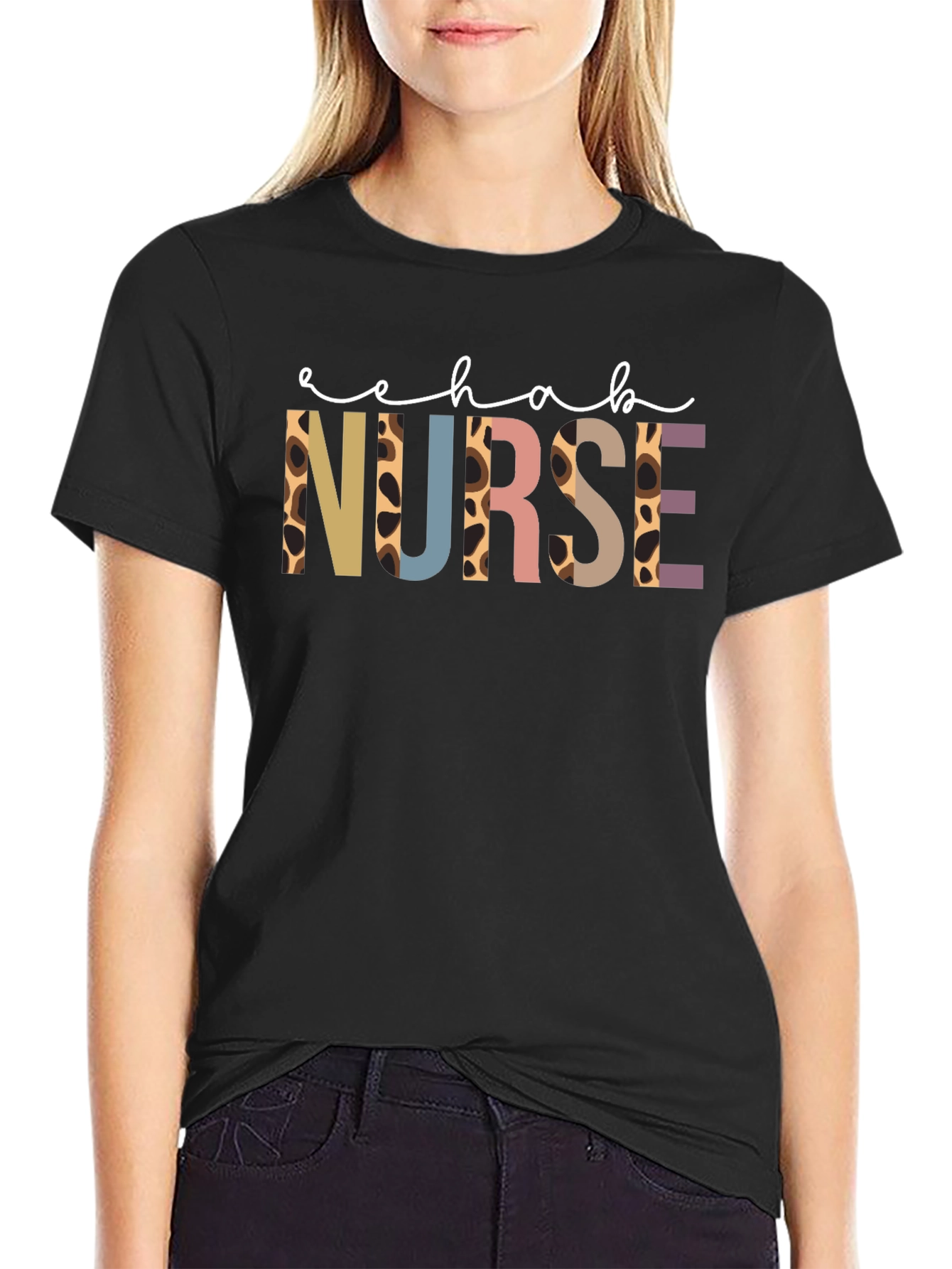 Rehab Nurse Giraffe Print T-Shirt - Unisex
