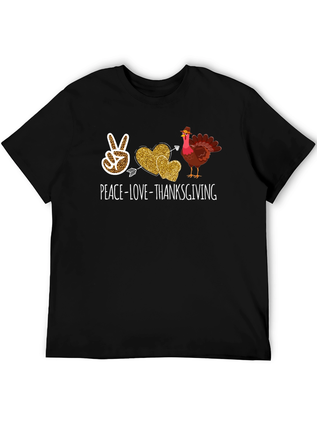 Peace Love Thanksgiving Graphic T-Shirt