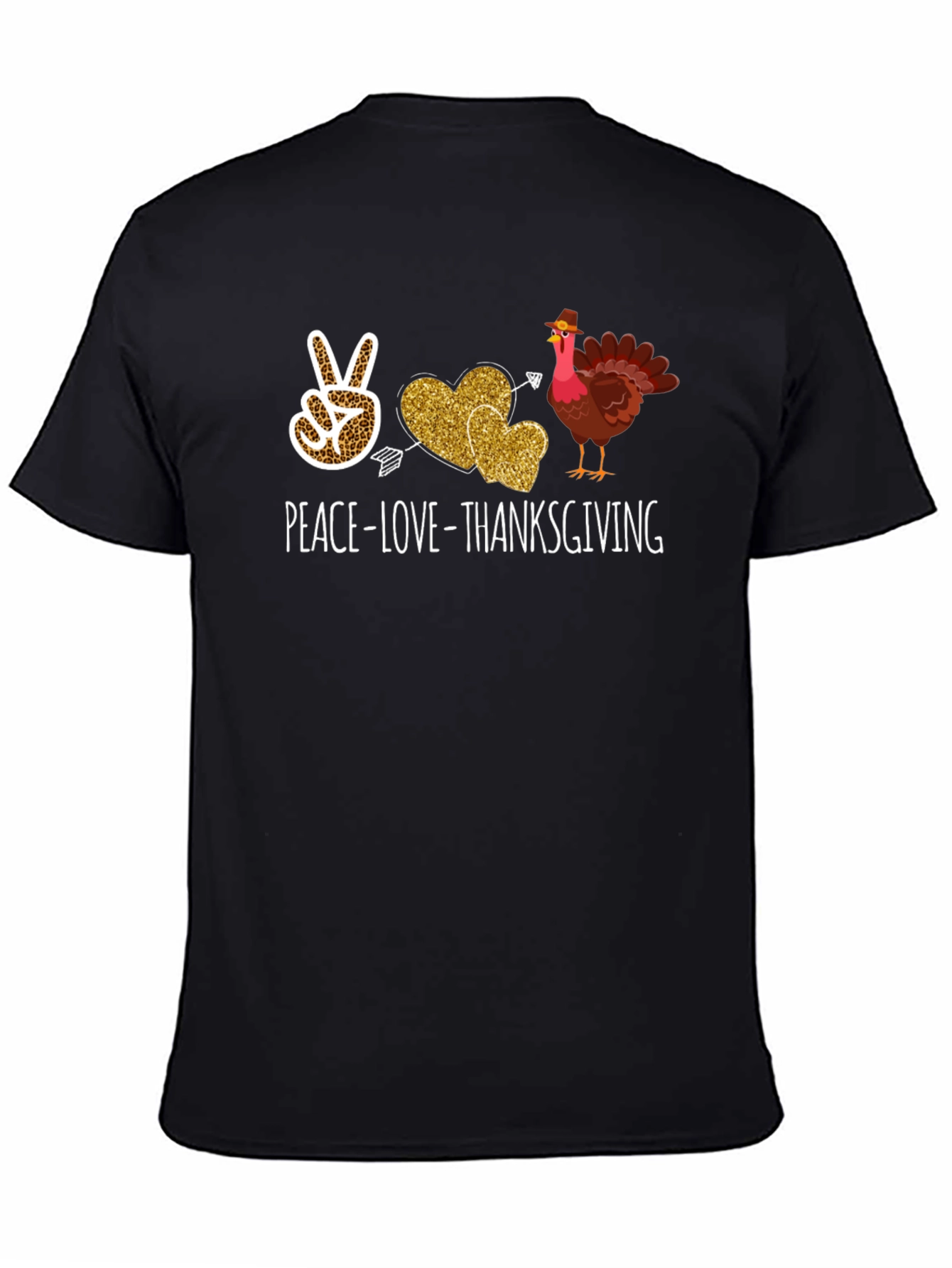 Peace Love Thanksgiving Graphic T-Shirt
