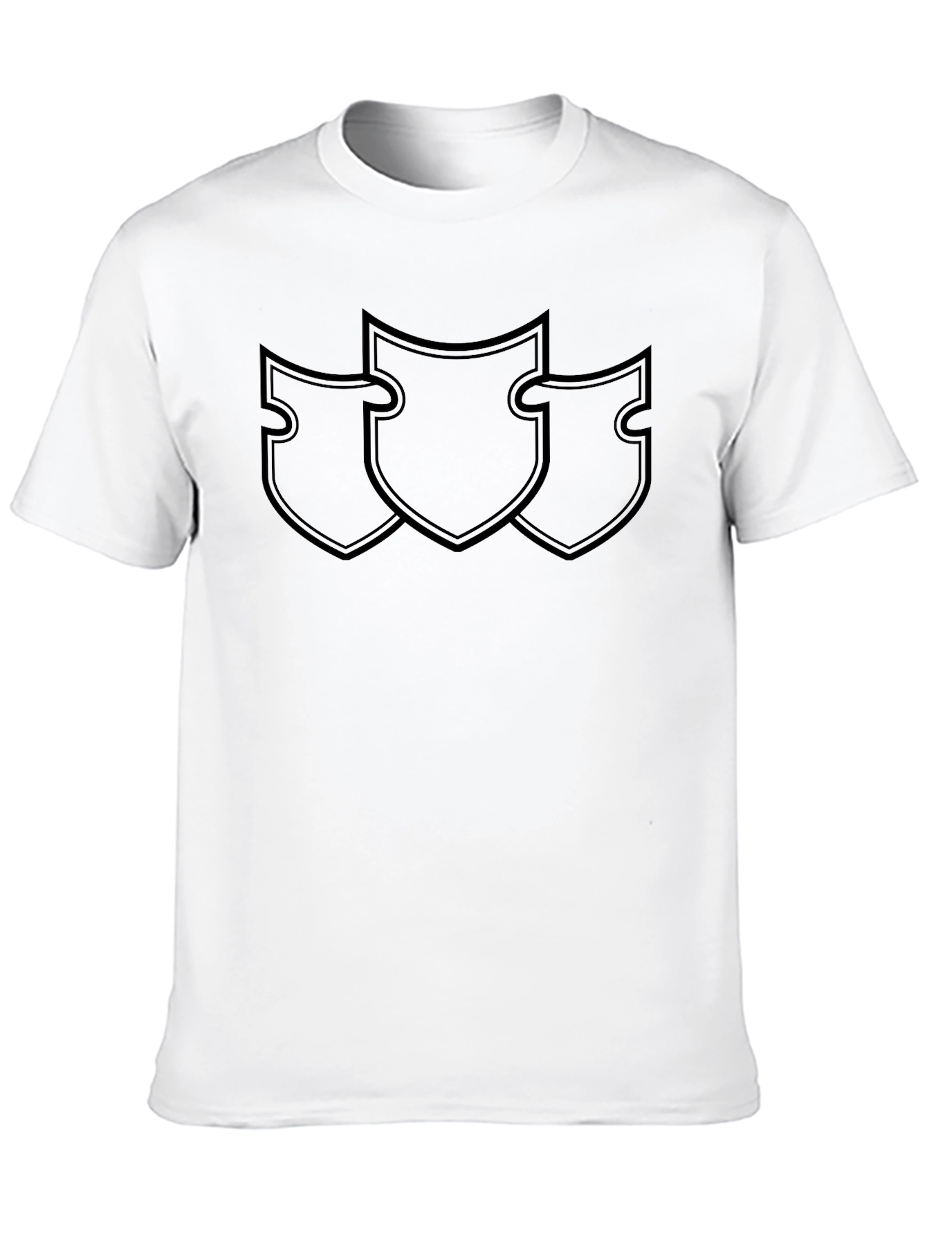 Triple Shield Graphic Black T-Shirt