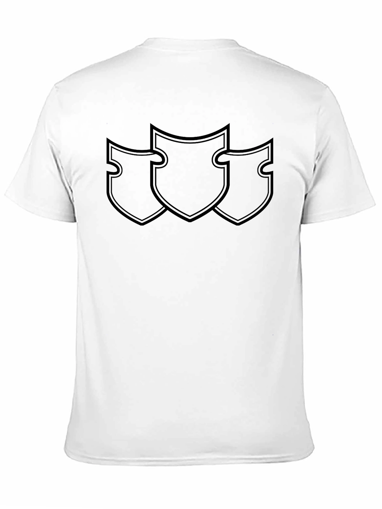 Triple Shield Graphic Black T-Shirt