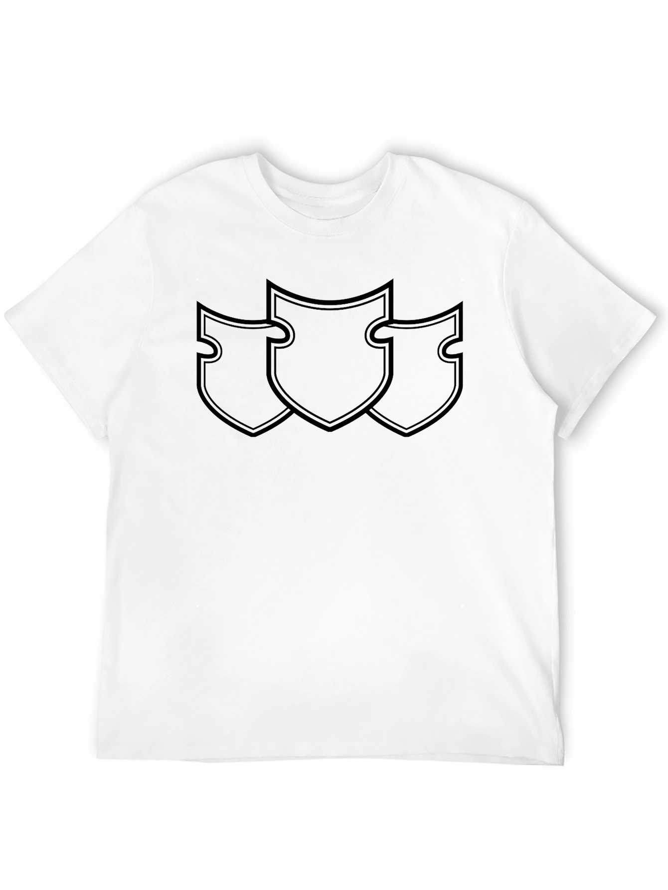 Triple Shield Graphic Black T-Shirt