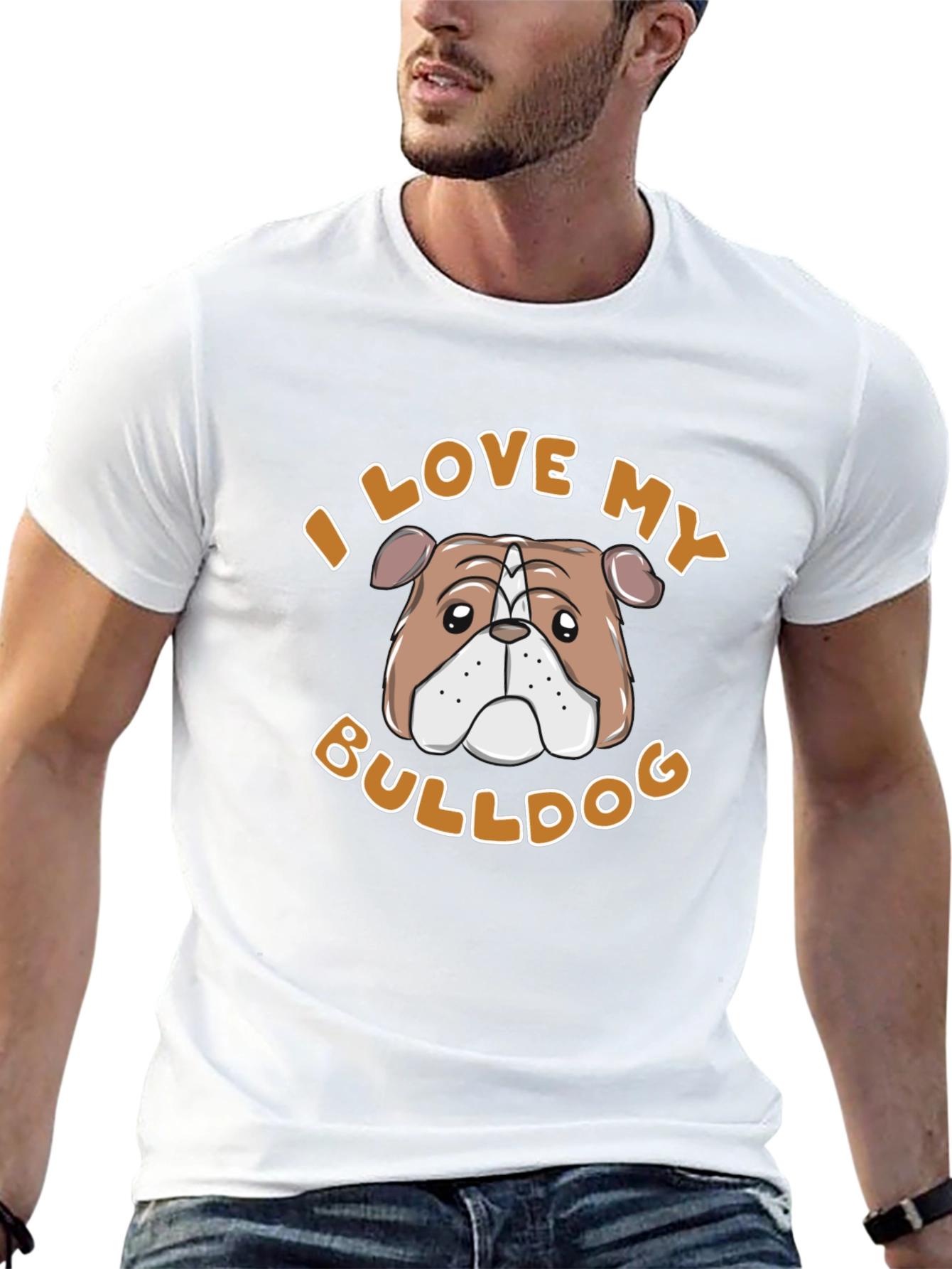 I Love My Bulldog Graphic Tee