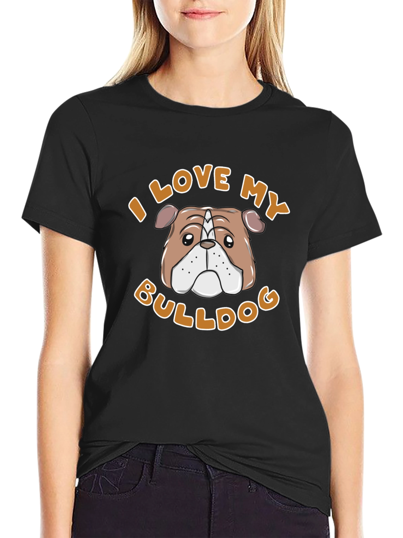 I Love My Bulldog Graphic Tee