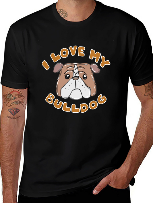 I Love My Bulldog Graphic Tee