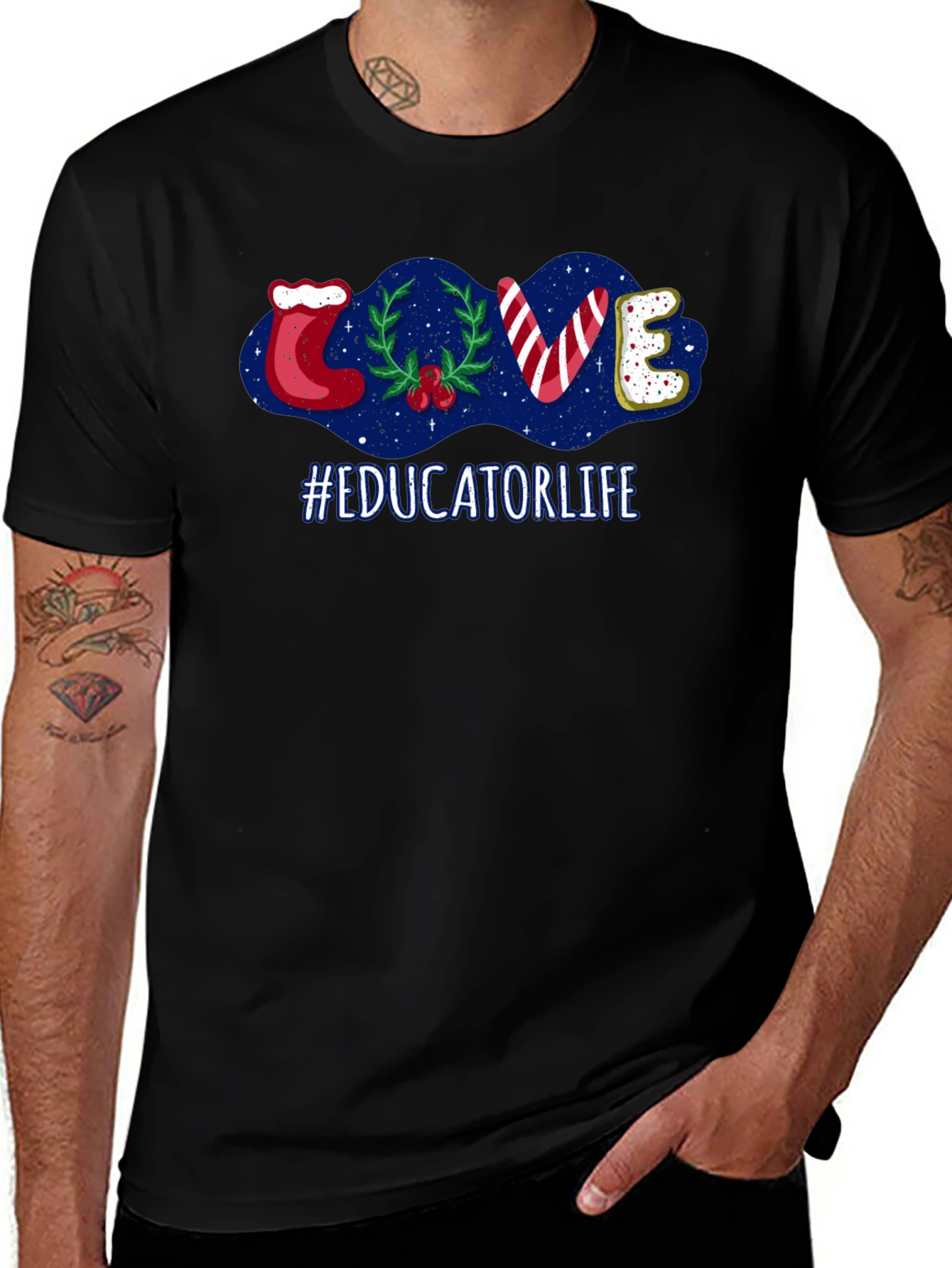 Educator Life Christmas LOVE T-Shirt