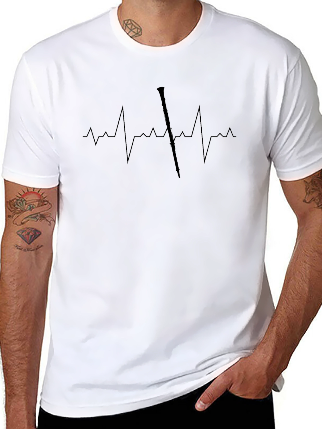 Musical Heartbeat Black T-Shirt