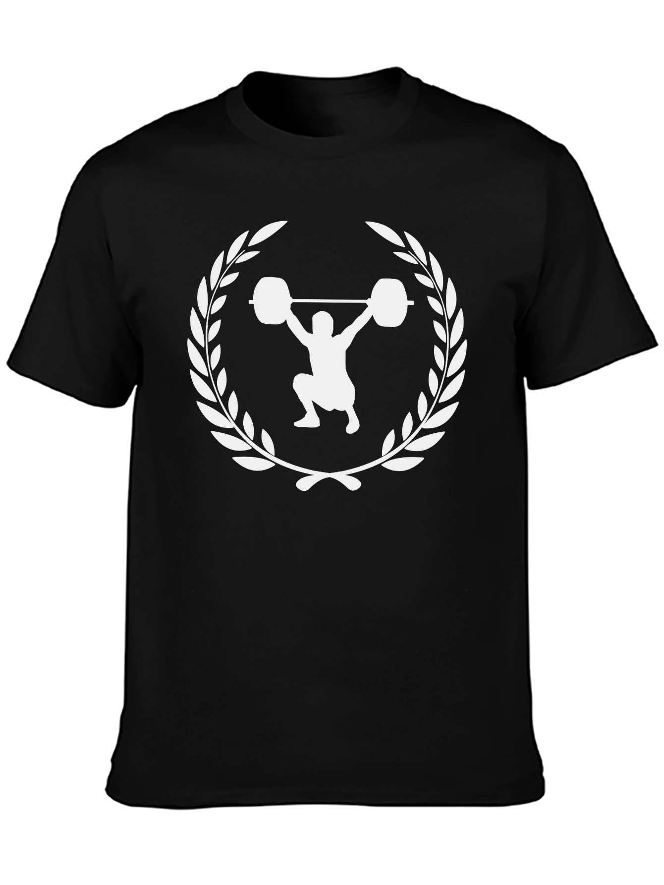Weightlifting Laurel Wreath Black T-Shirt