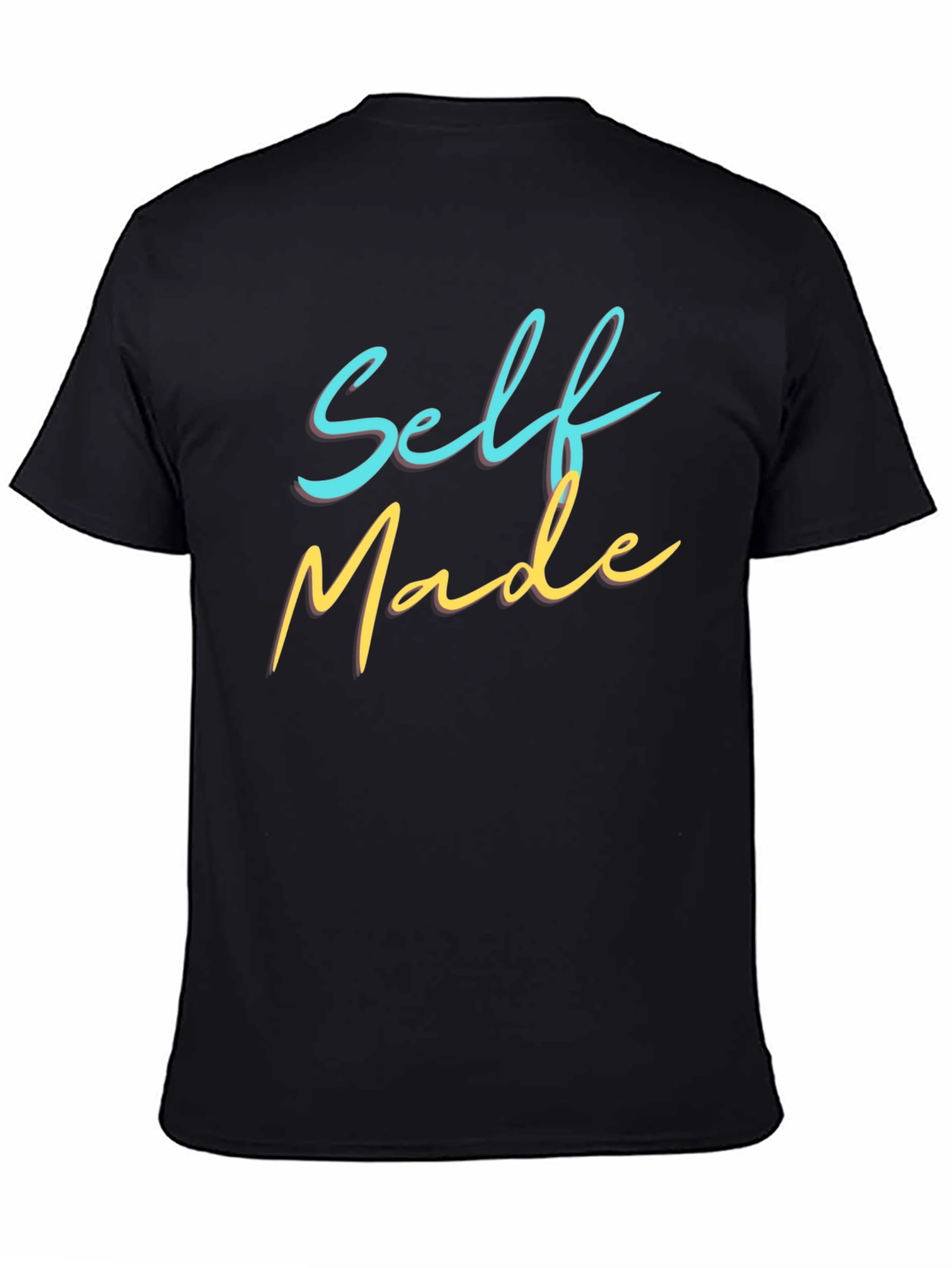 Self Made Graphic Tee - Black Cotton Crewneck
