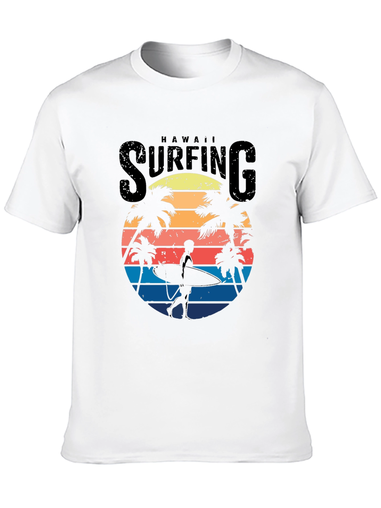 Hawaii Surfing Graphic Tee - Beach Vibes