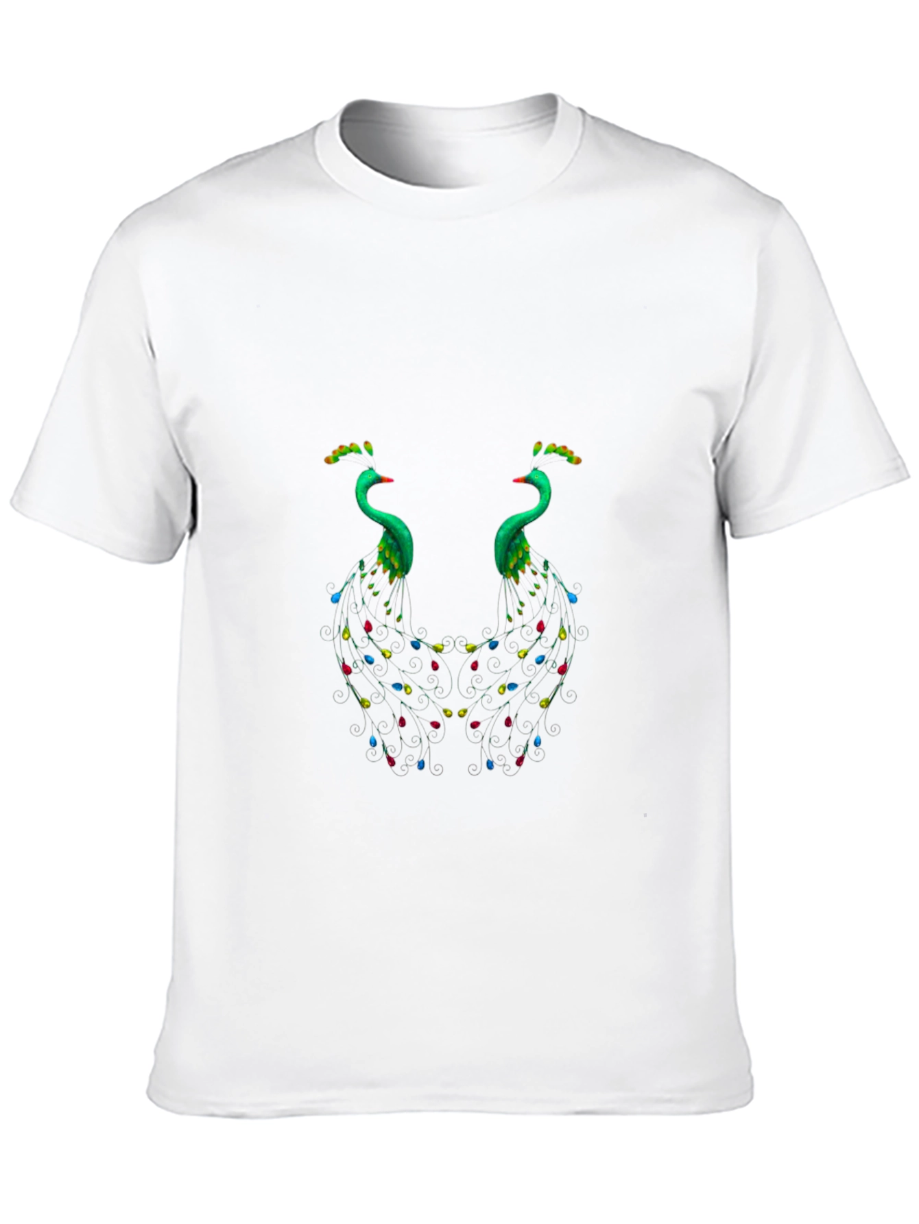 Peacock Graphic Black T-Shirt
