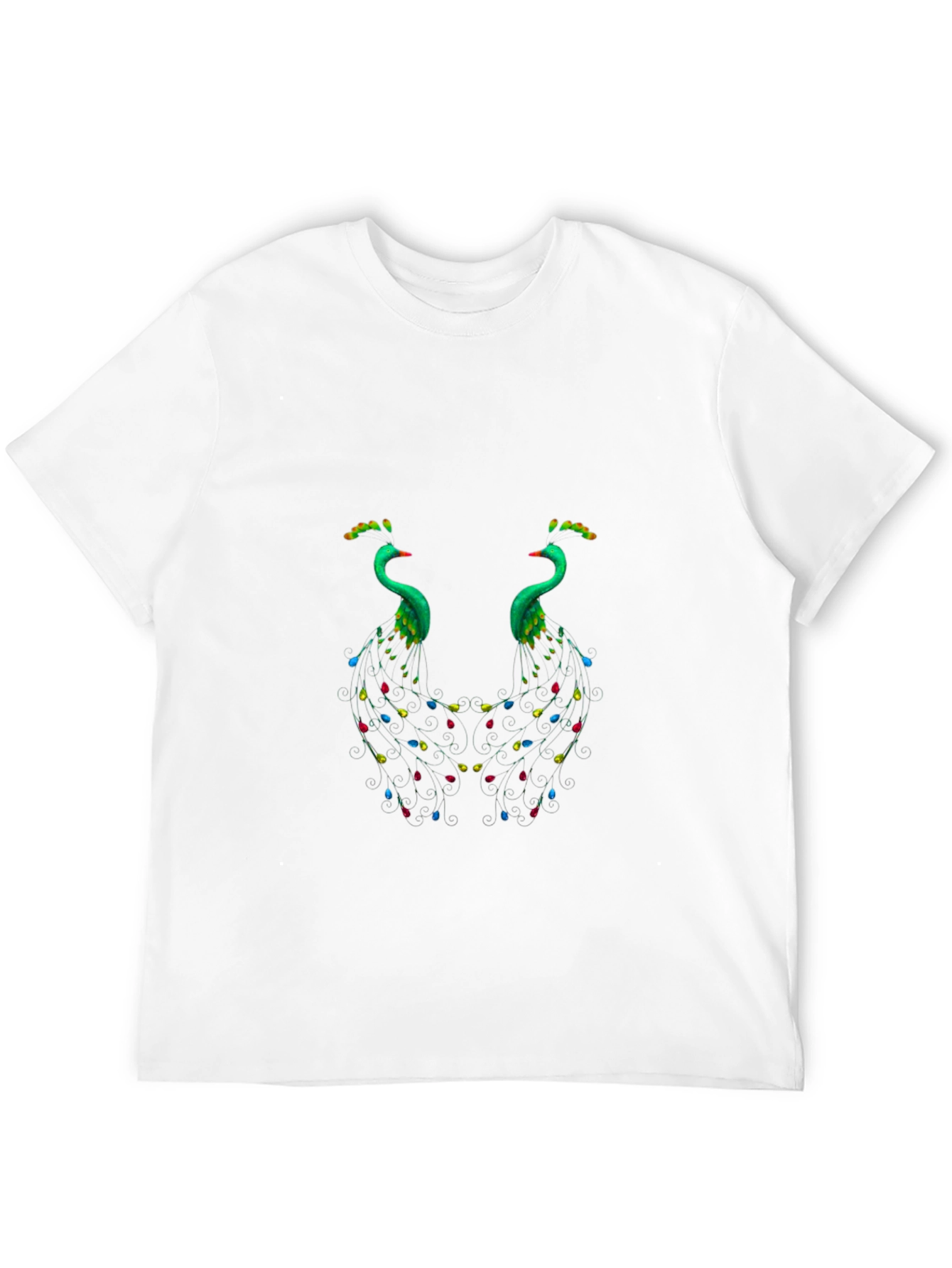 Peacock Graphic Black T-Shirt