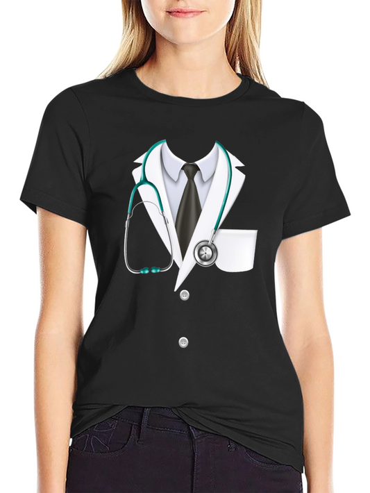 Doctor Costume T-Shirt - Realistic Stethoscope Design