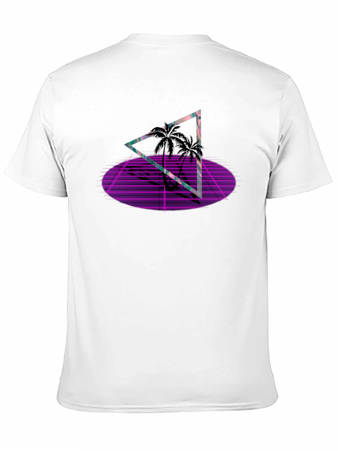 Retro Palm Triangle Black T-Shirt