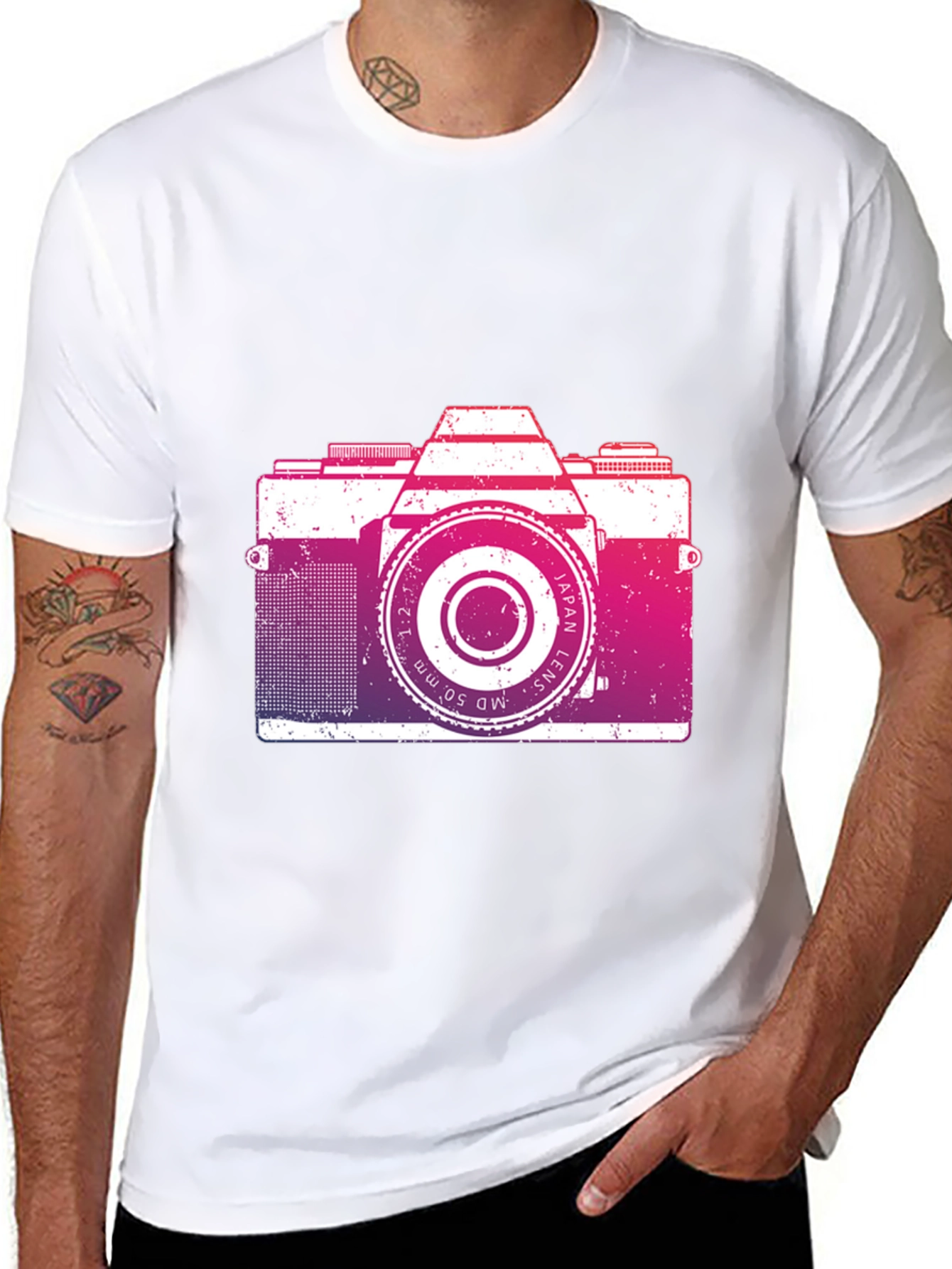 Retro Camera Graphic Tee - Stylish Photographer Shirt