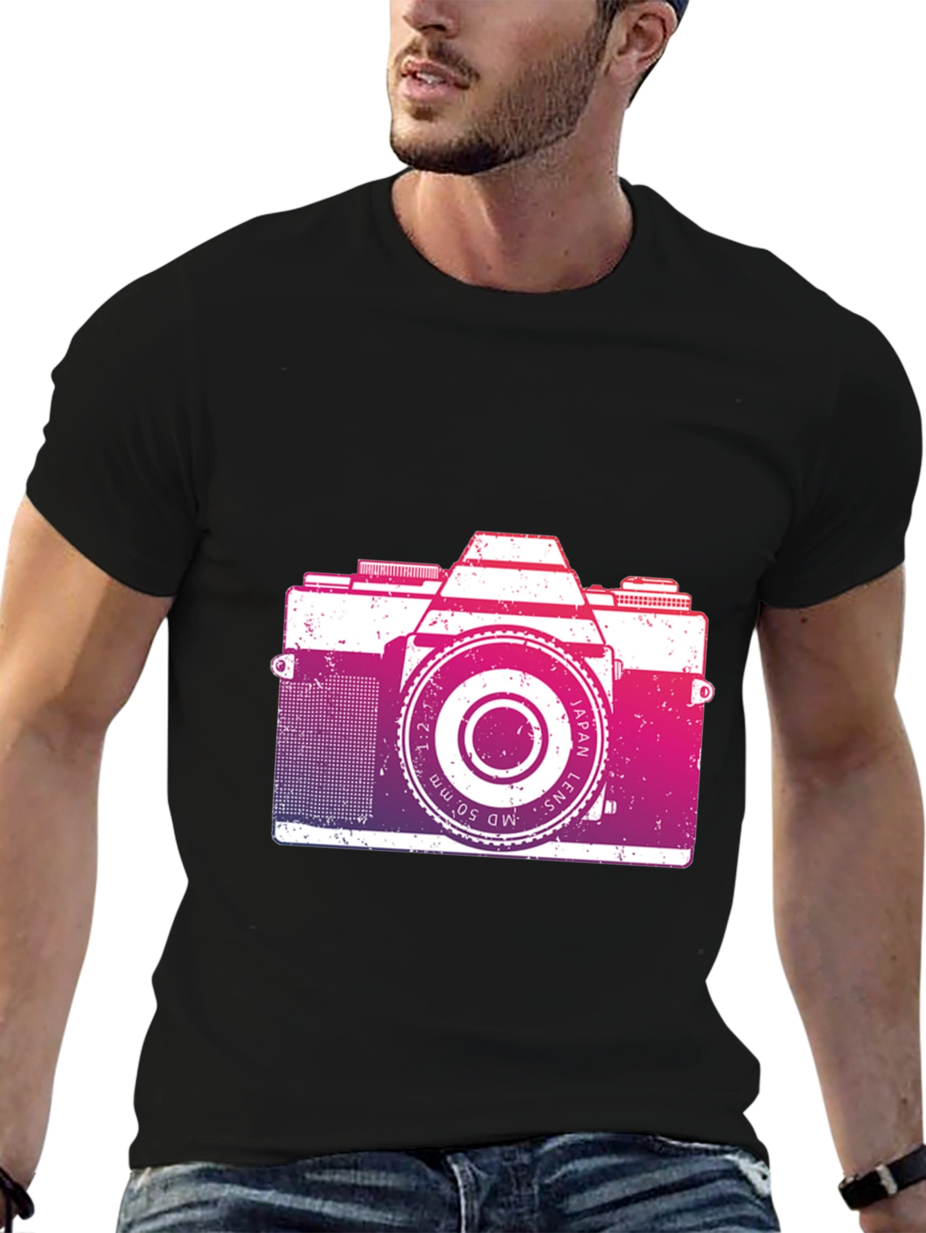 Retro Camera Graphic Tee - Stylish Photographer Shirt