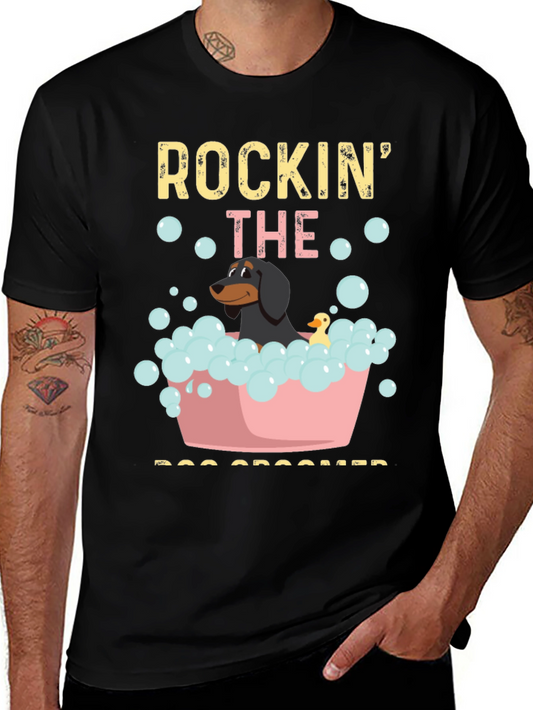 Rockin The Dog Groomer T-Shirt