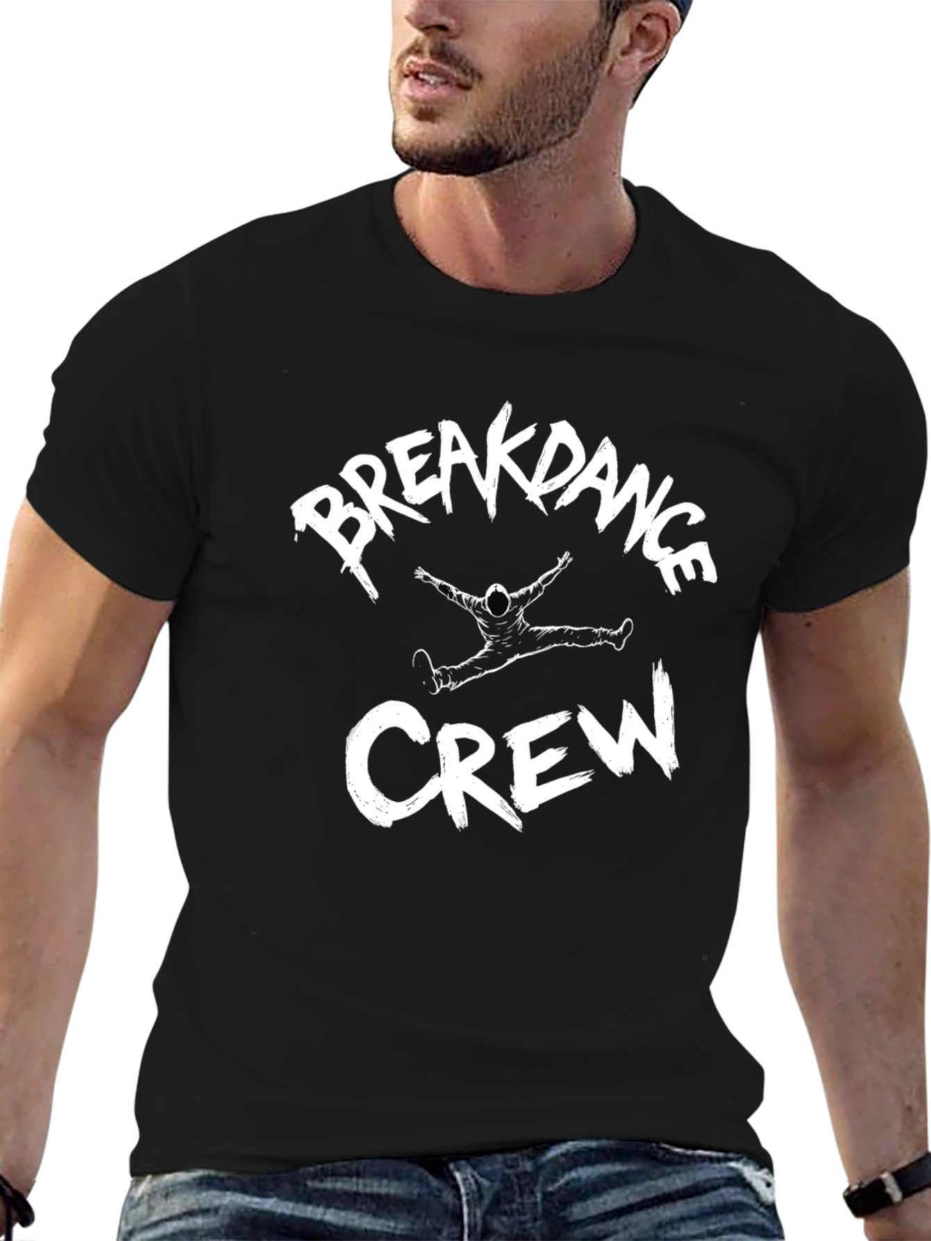 Breakdance Crew Black Graphic Tee