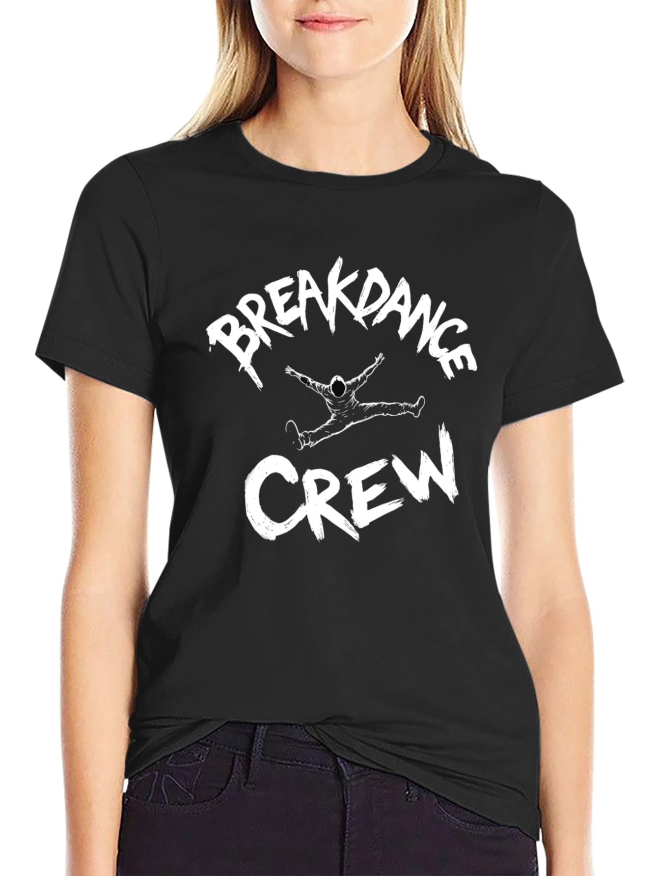 Breakdance Crew Black Graphic Tee