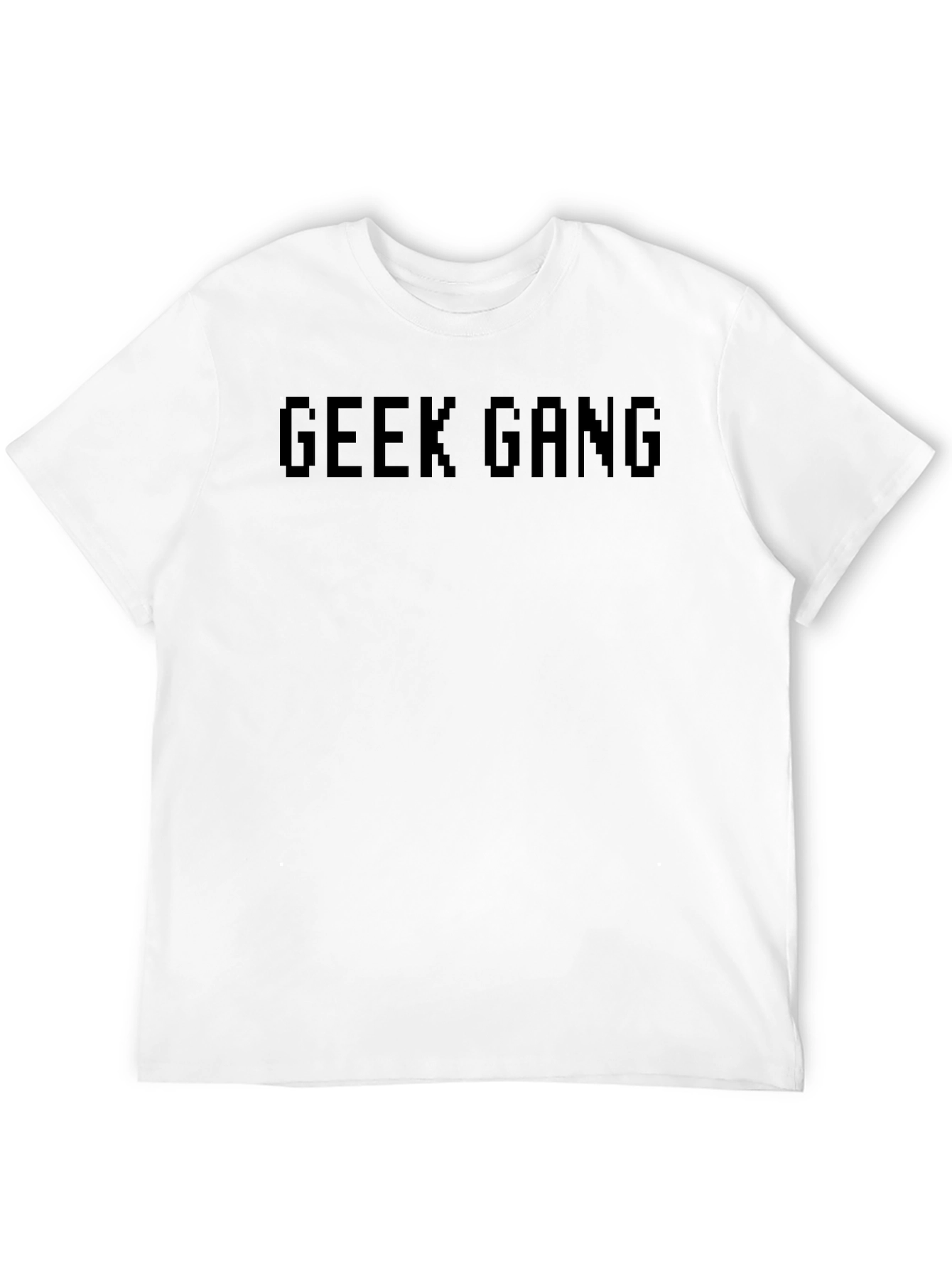 Geek Gang Pixel Graphic Black T-Shirt