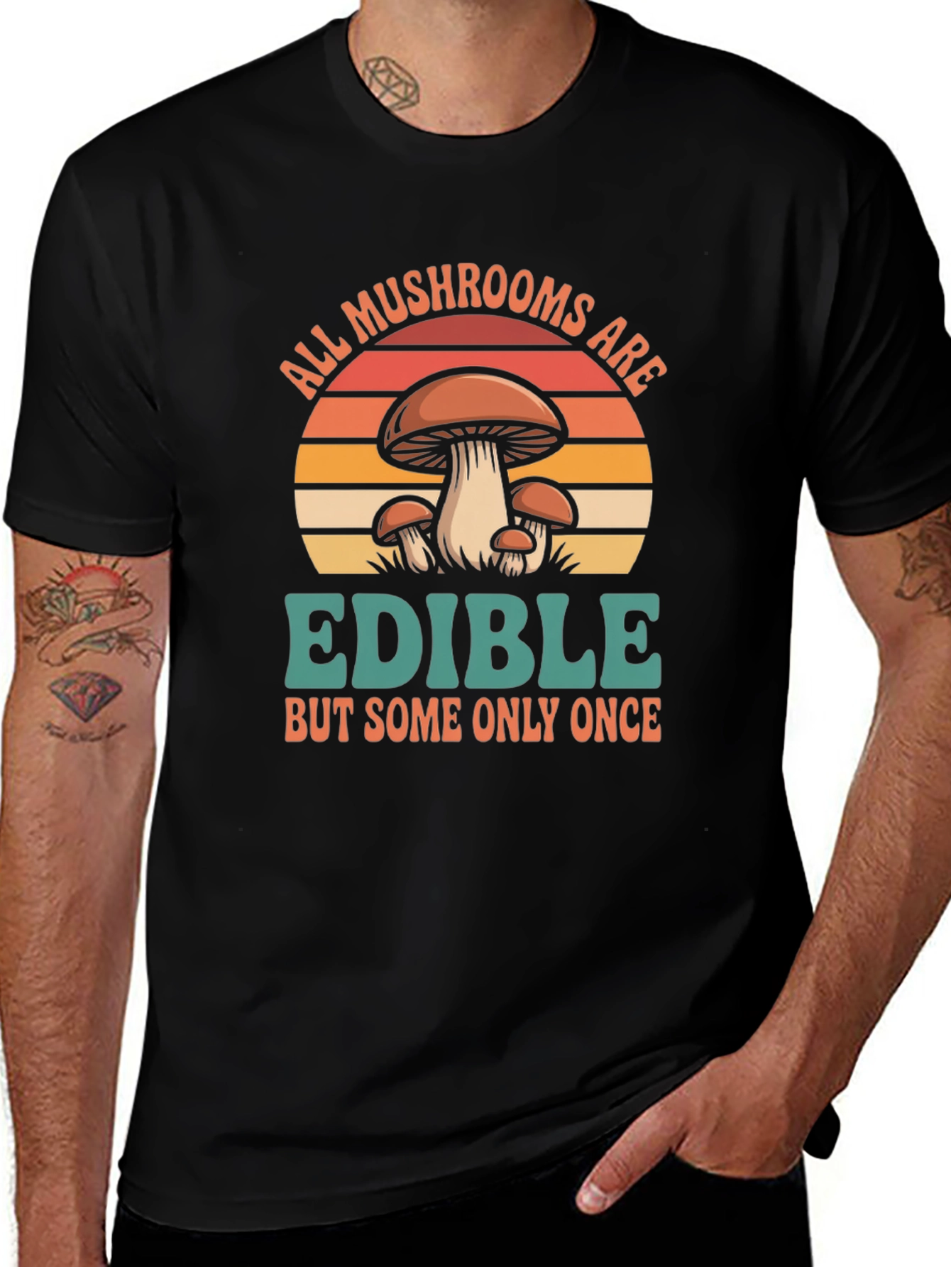 Mushroom Edible T-Shirt - Funny Graphic Tee